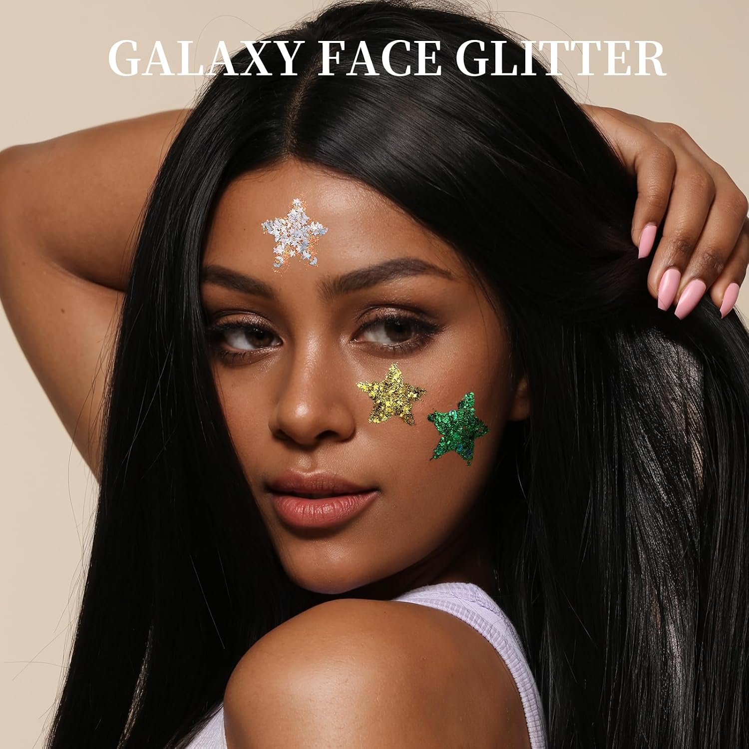 FANDAMEI 18-Color Face Glitter, Body Glitter Hair Glitter for Glitter Makeup, 2 PCS Glitter Gel 6 Color Themes, Chunky Glitter for Kids Women, Halloween Rave Concert Face Paint image 5