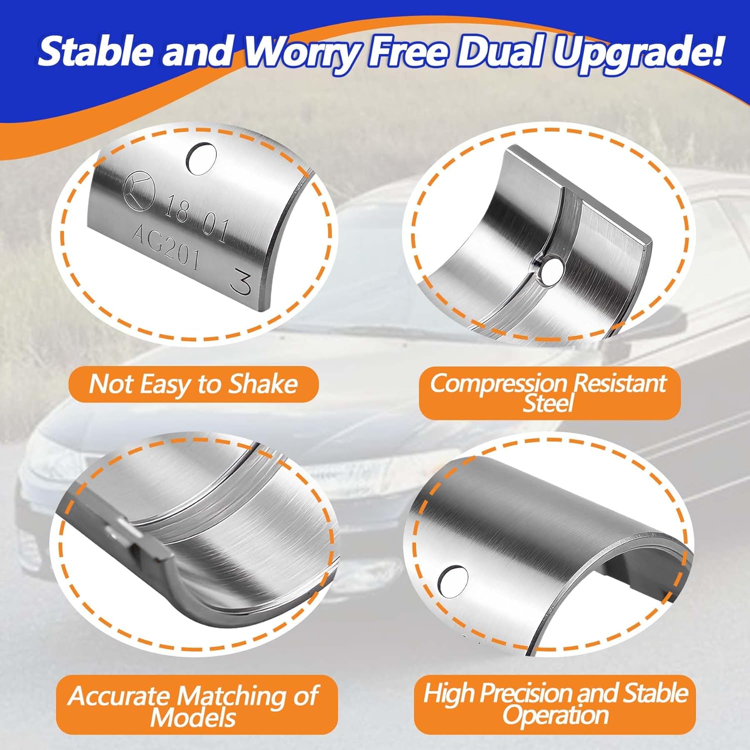 8 Pcs Engine Balance Shaft Bearing Fit for Toyota Matrix Corolla Camry RAV4 Solara Highlander for Lexus HS250h for Pontiac Vibe for Scion xB tC 2002-2013