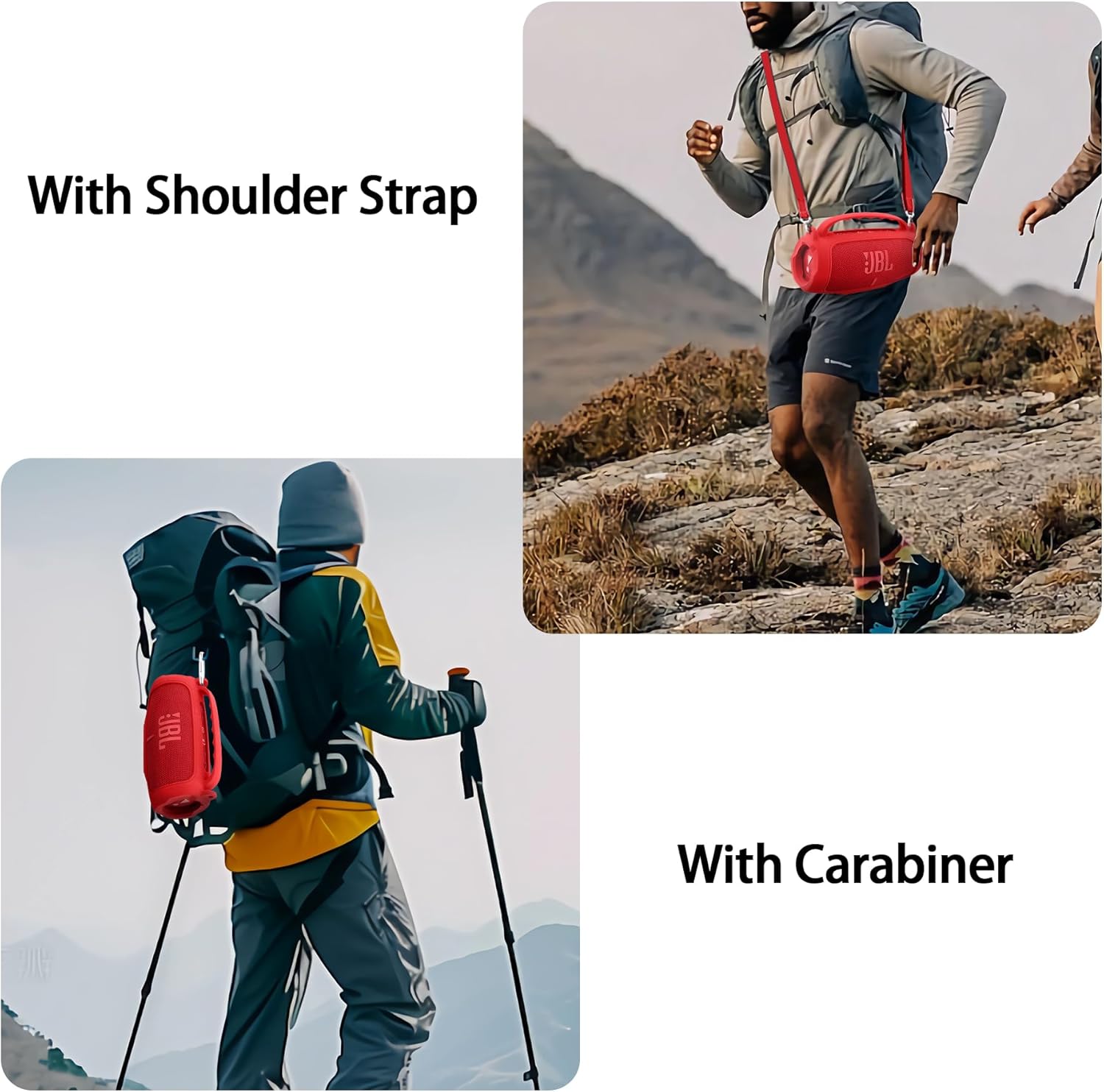 Silicone Case Compatible with JBL Charge 5 Portable Waterproof Bluetooth Speaker(Red Silicone Cover) - Image 7