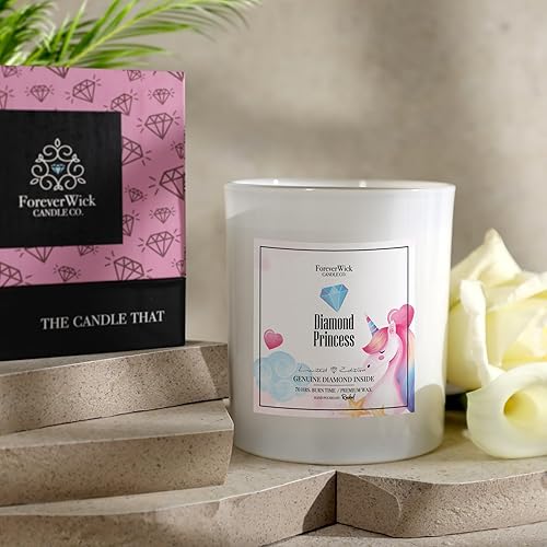 Miniatura 2 de Vela de princesa con diamante en el interior, velas Foreverwick, velas de soja perfumadas, regalos para mujeres, vela de aniversario, velas de