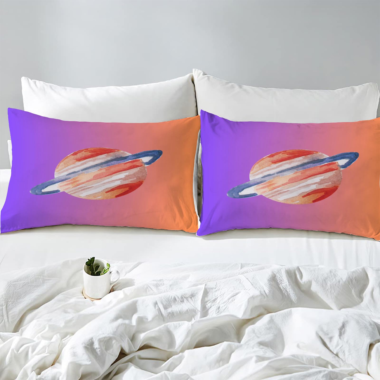 Planet Bettwäsche Set Weltraum Design - 3-teilig Mikrofaser 150x200cm