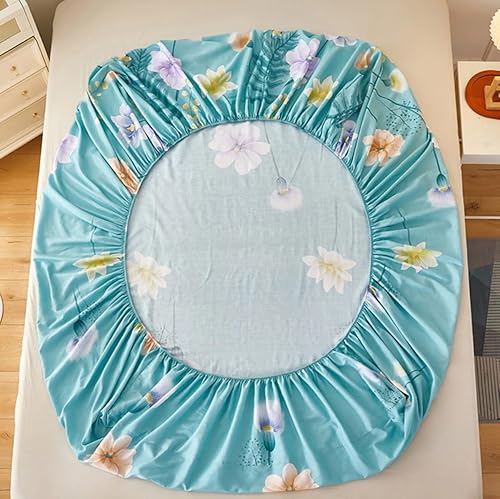 Miniatura 4 de Sábana bajera ajustable tamaño California King, sábana bajera ultra suave con bolsillo profundo, sábana inferior de algodón, cómoda y lavable, 1