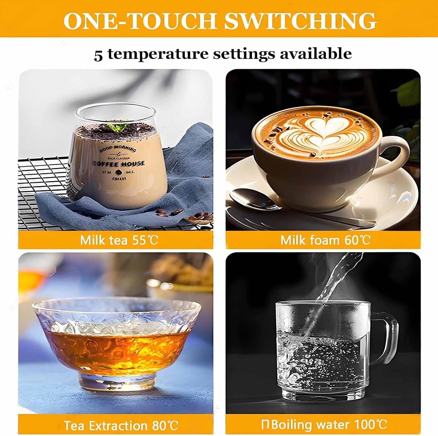 Commercial Milk Frother,2500W Electric Milk Steamer Machine,6L Commercial Steam Milk Frother,Automatic Coffee Foam Maker Frothing Machine with LED Display