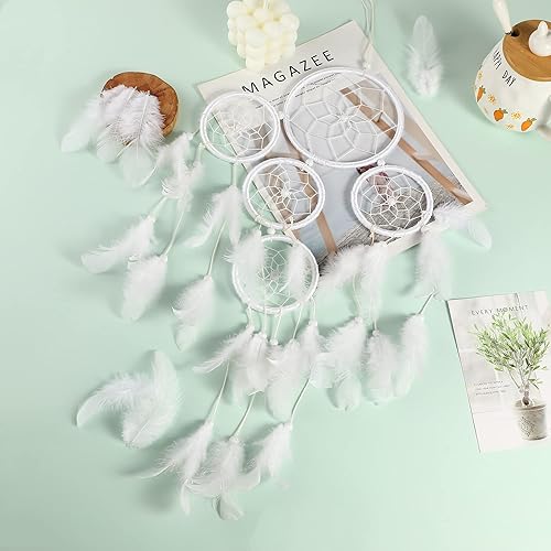 Miniatura 5 de Soarer 300 plumas blancas para manualidades, plumas de 3 a 5 pulgadas a granel para bodas, fiestas en casa, suministros de atrapasueños y