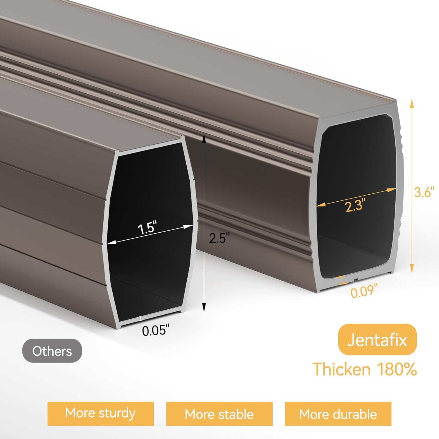 10x10 FT Patio Umbrella, Large Cantilever Rectangular Double Top Heavy Duty Offset Umbrellas with 360° Rotation, Outdoor shade for Garden Deck Pool - Image 4