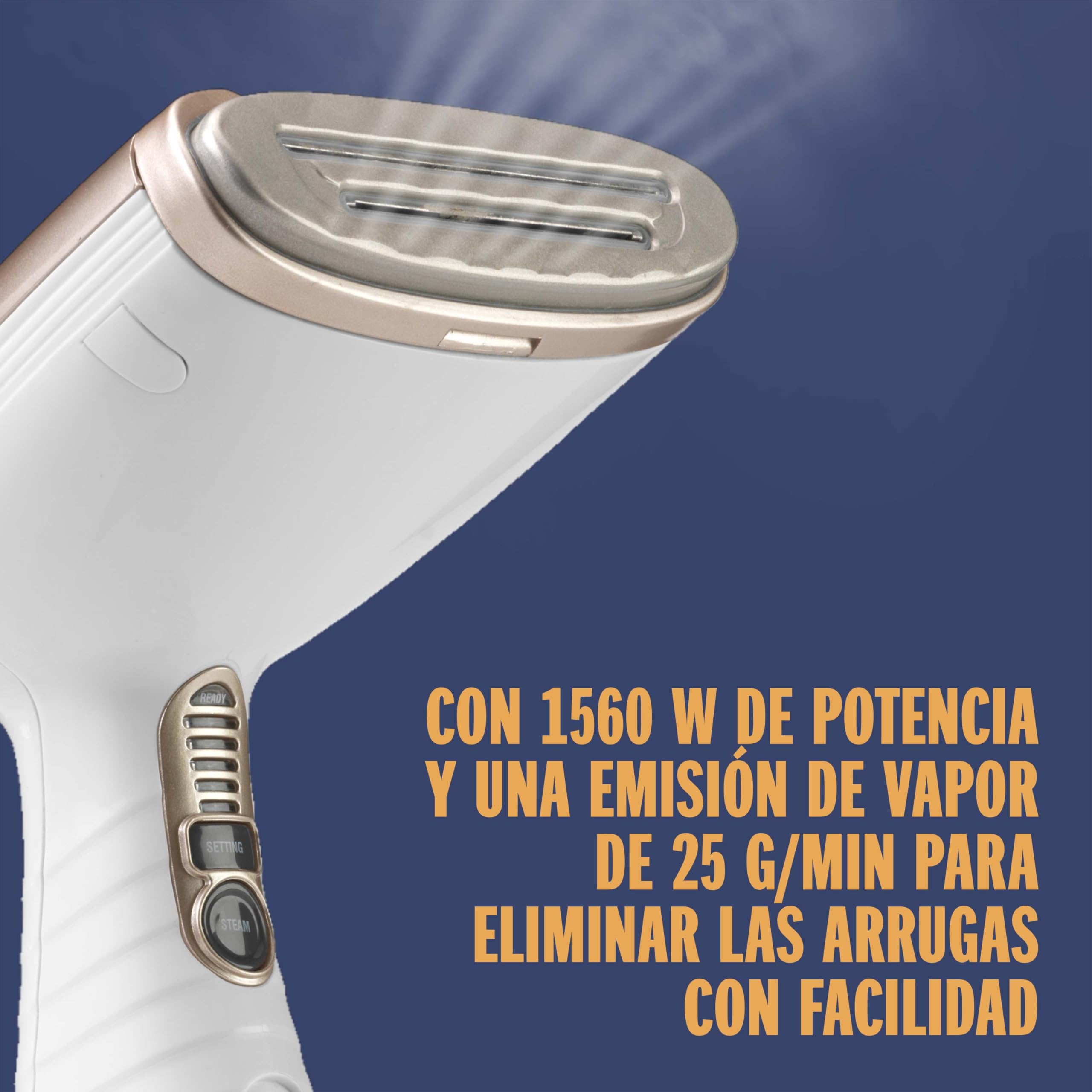 Conair GS59XE Plancha de vapor vertical Turbo ExtremeSteam, 1560 W, Tanque de agua 230 ml, Vapor continuo de 20 min, 5 ajustes de vapor, Ideal viajes y hogar
