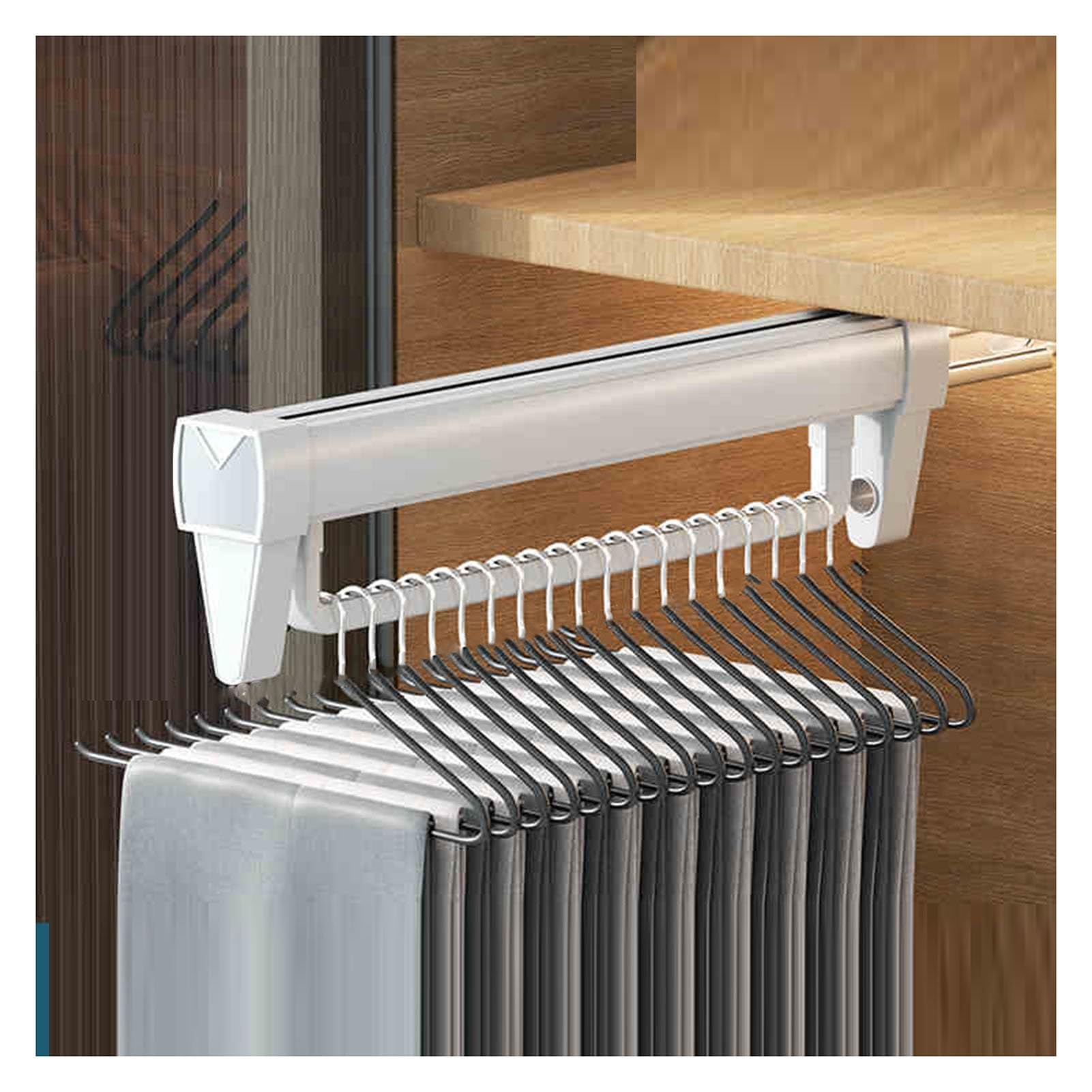 Rangement de dressing pour jeans et cravates avec accès coulissant