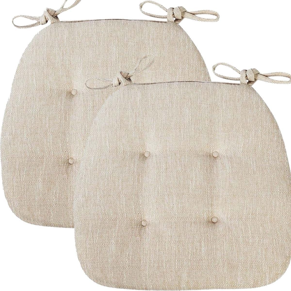 Cojines para sillas de comedor de diseño ovalado con lazos resistentes para cocina y jardín