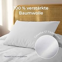 Dreamzie Pamut Párnahuzat 30x50 cm 2 db Fehér Sűrűn Szövött Oeko Tex 3