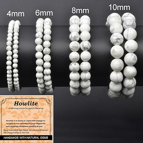 Vista 590 de MASSIVE BEADS Pulsera elástica de yoga hecha a mano con piedra natural, cristal curativo, energía, regalos para adultos unisex de 0.157 in, 0.236