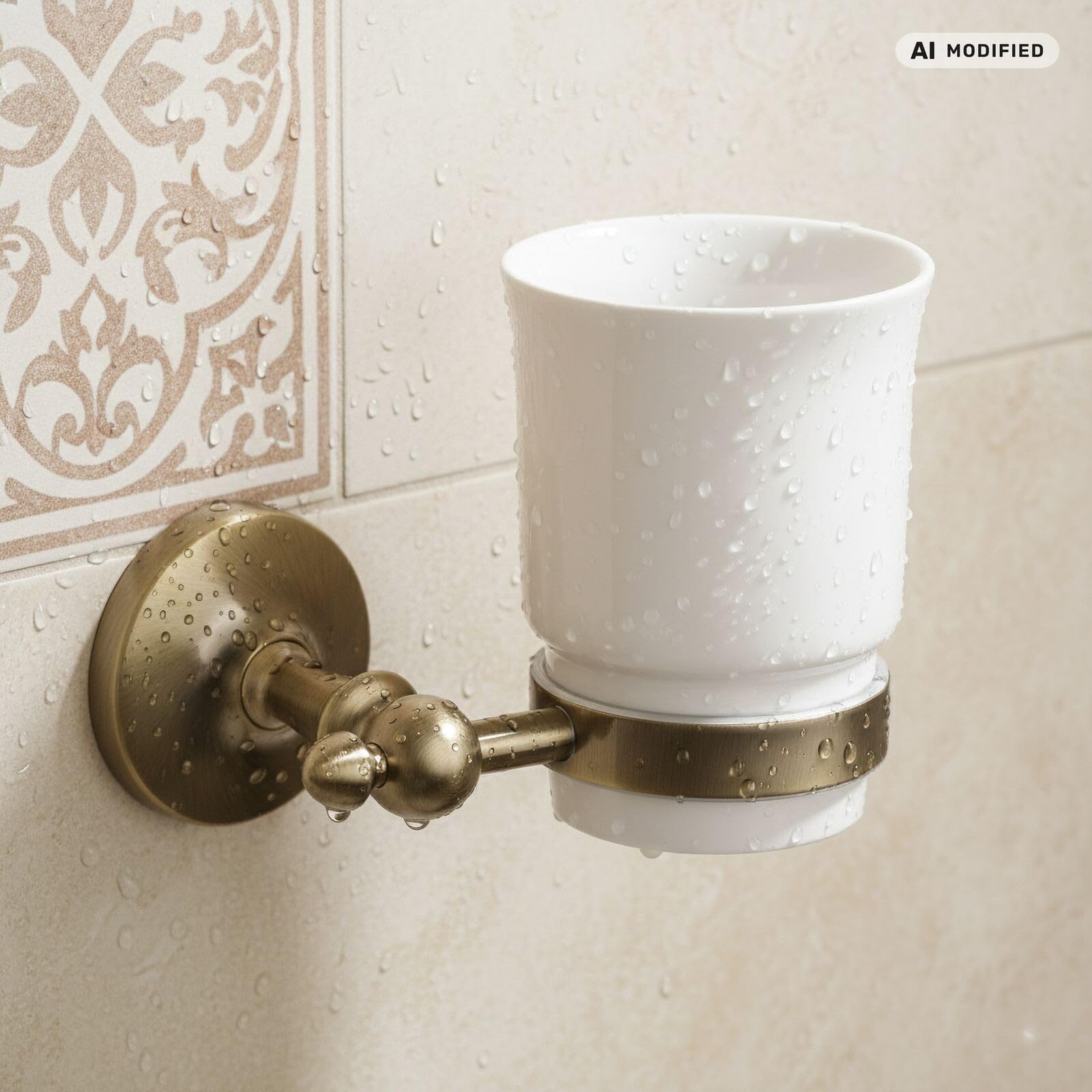 Portacepillos de Dientes, Vaso para Cepillos de Dientes (Bronce)