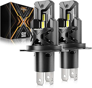 Auxbeam H4 9003 LED Bulbs, 2024 Q30 Series LED Headlight Bulb, 110W 24000LM Wireless LED Light Bulb, High/Low Forward Light with 7x Brightness & 5x Cooling Upgraded (Not Fit Motorcycle)