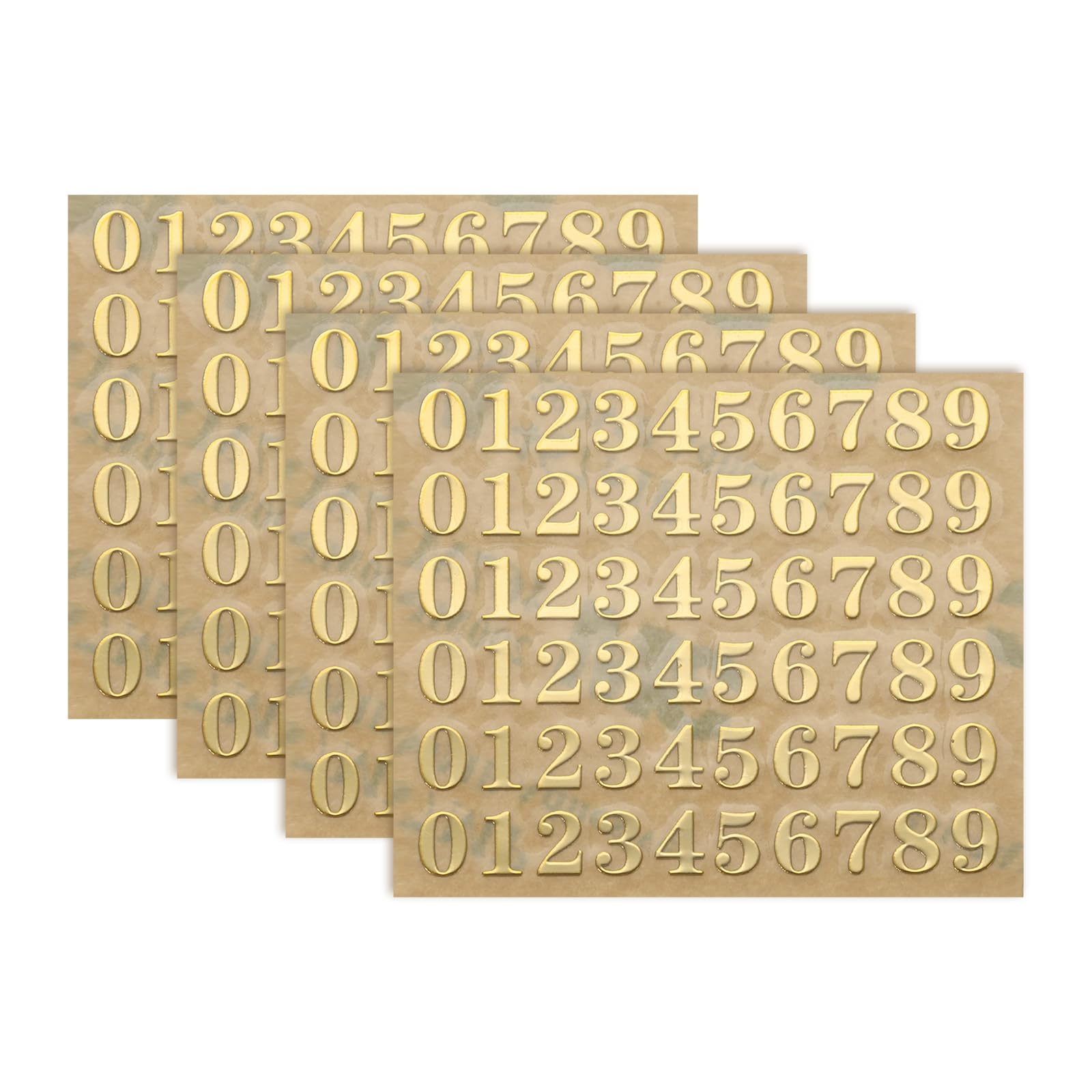 uxcell 4 Sheets Letter Stickers 0.18" 3D Mini Letter Sticker Metal Self Adhesive Number Stickers for Scrapbooking DIY Poster Craft Wall Doors Sign