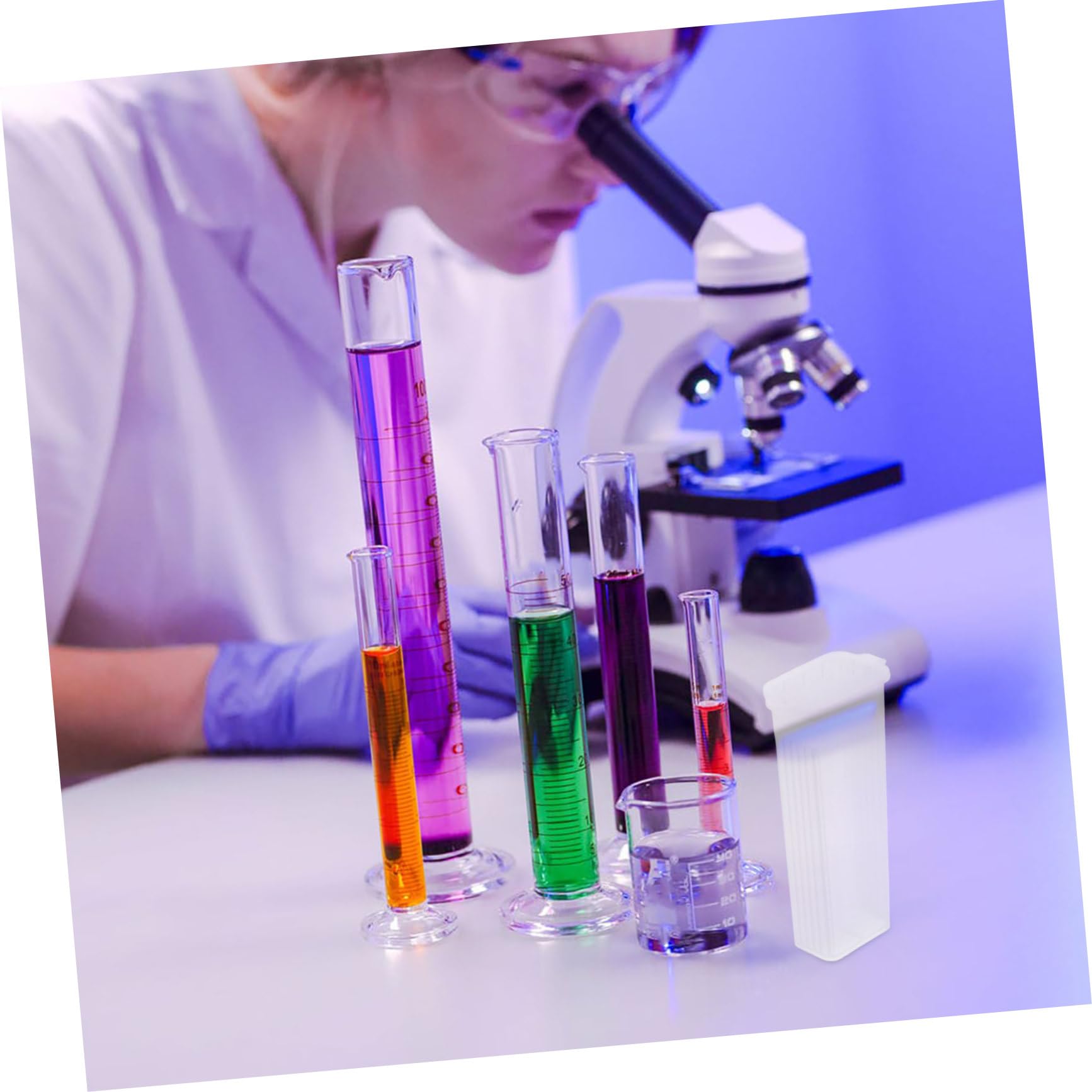 ULTECHNOVO 10stücke Teiliges Transparente Staining Jar Für Mikroskop-objektträger Aufbewahrungslösung Mit Deckel Für Sichere Lagerung Schnitten Und -proben
