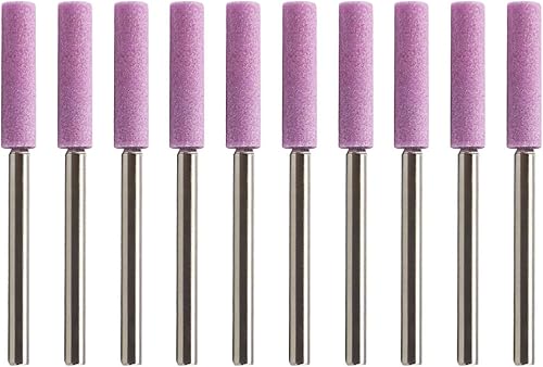 Crear idea 10 piezas de piedra de molienda de motosierra 3/8, apto para cadena de motosierra manicura metal pulido eje 0.118 in