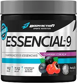 Essencial 9 EAA Aminoácios Essenciais 225g Sabor Guaraná com açaí Bodyaction