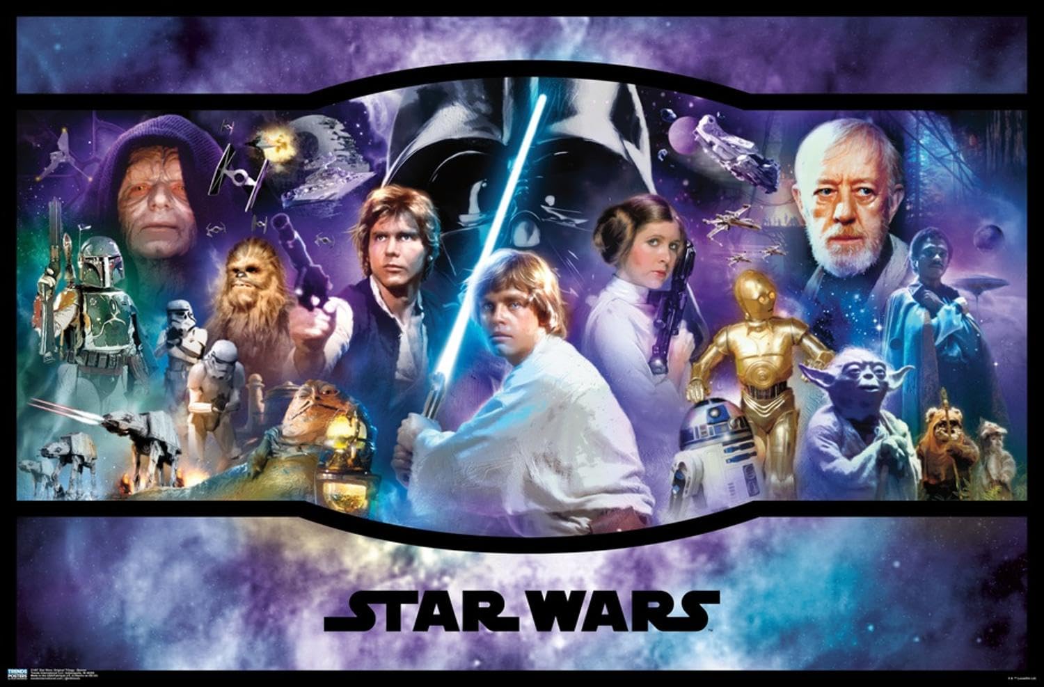 Amazon.com: Star Wars: Original Trilogy - Banner Wall Poster, 19L