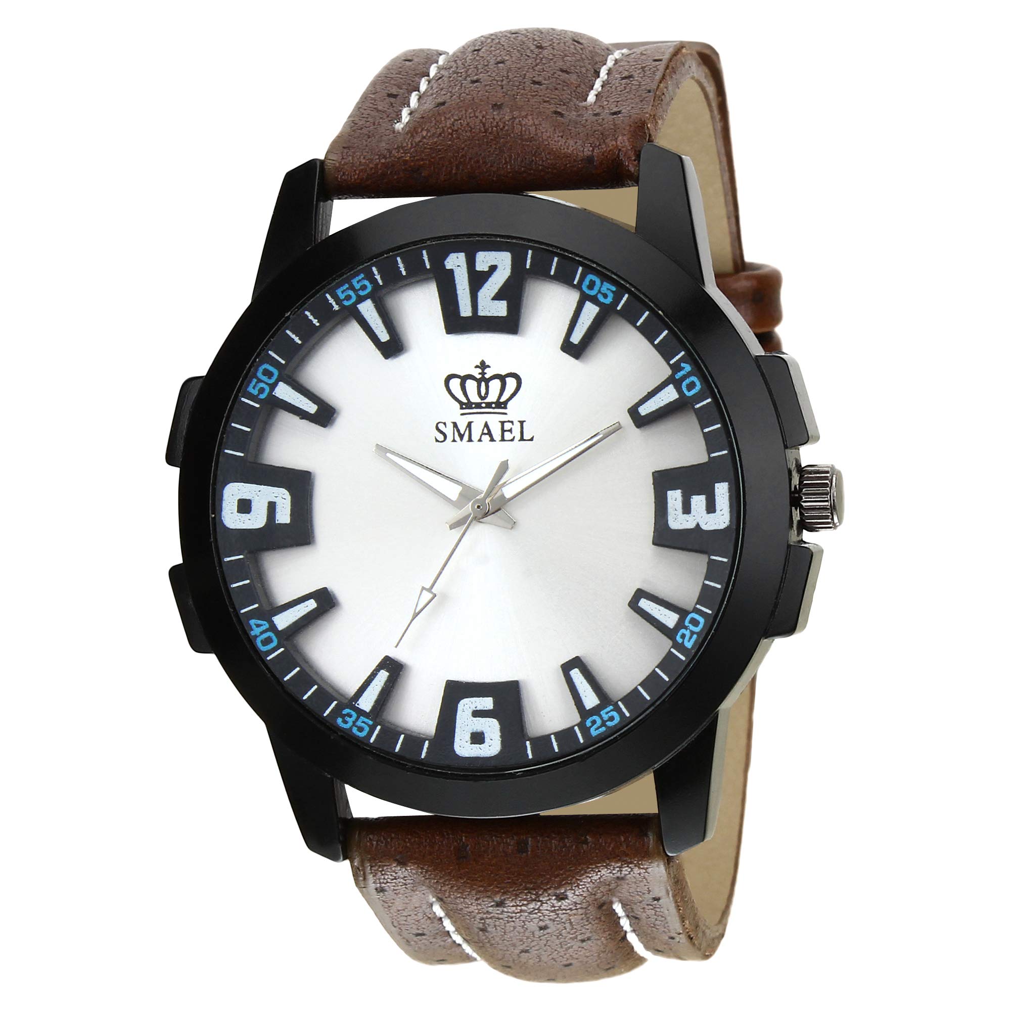 SMAEL Exclusive Quartz Movement Analogue Silver Dial Mens and Boys Wrist Watch (CSM84) (B07H6XSBPW) Amazon Price History, Amazon Price Tracker