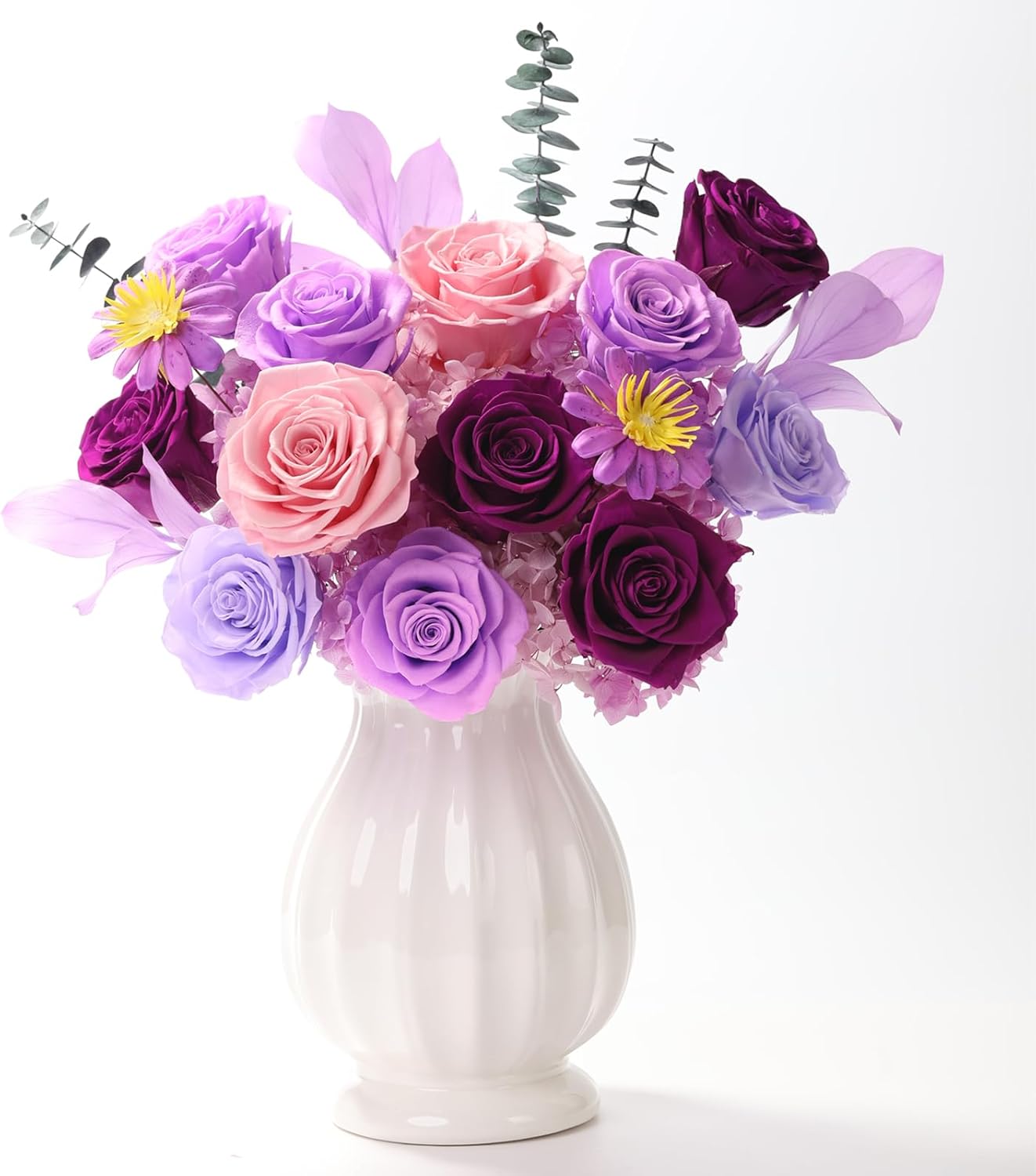 Lovenfold Flowers for Delivery Birthday Flowers Gift for Her,Preserved Flowers Bouquet 12 Roses Mixed Bouquet,Rose Gifts for Women Mom Grandma(Mixed 12 Lilac Roses) - Image 2