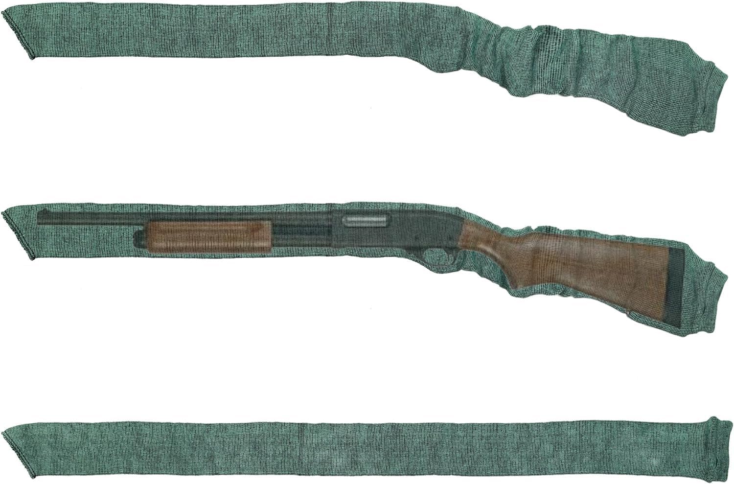 54x4 Silicone Treated Knit Gun Sock Cover, Non-Destructive, Easy-Slide, Rust-Preventing Rifle Cover Case Fit Most Rifles or Shotguns (Green x 6)
