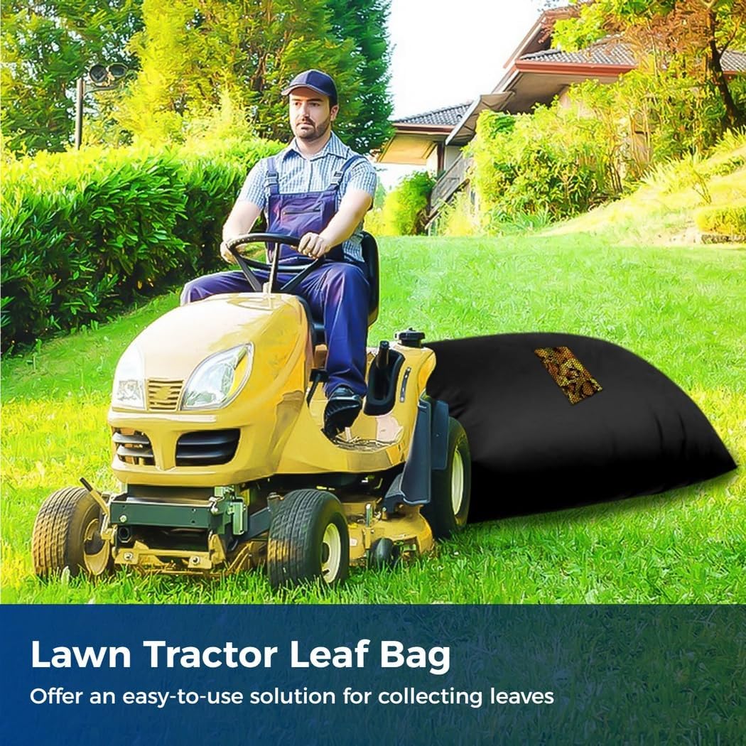 Gardening Leaf Catcher Bag, Oxford Cloth Large Capacity Leaf Collection Tool For Lawn Mowers