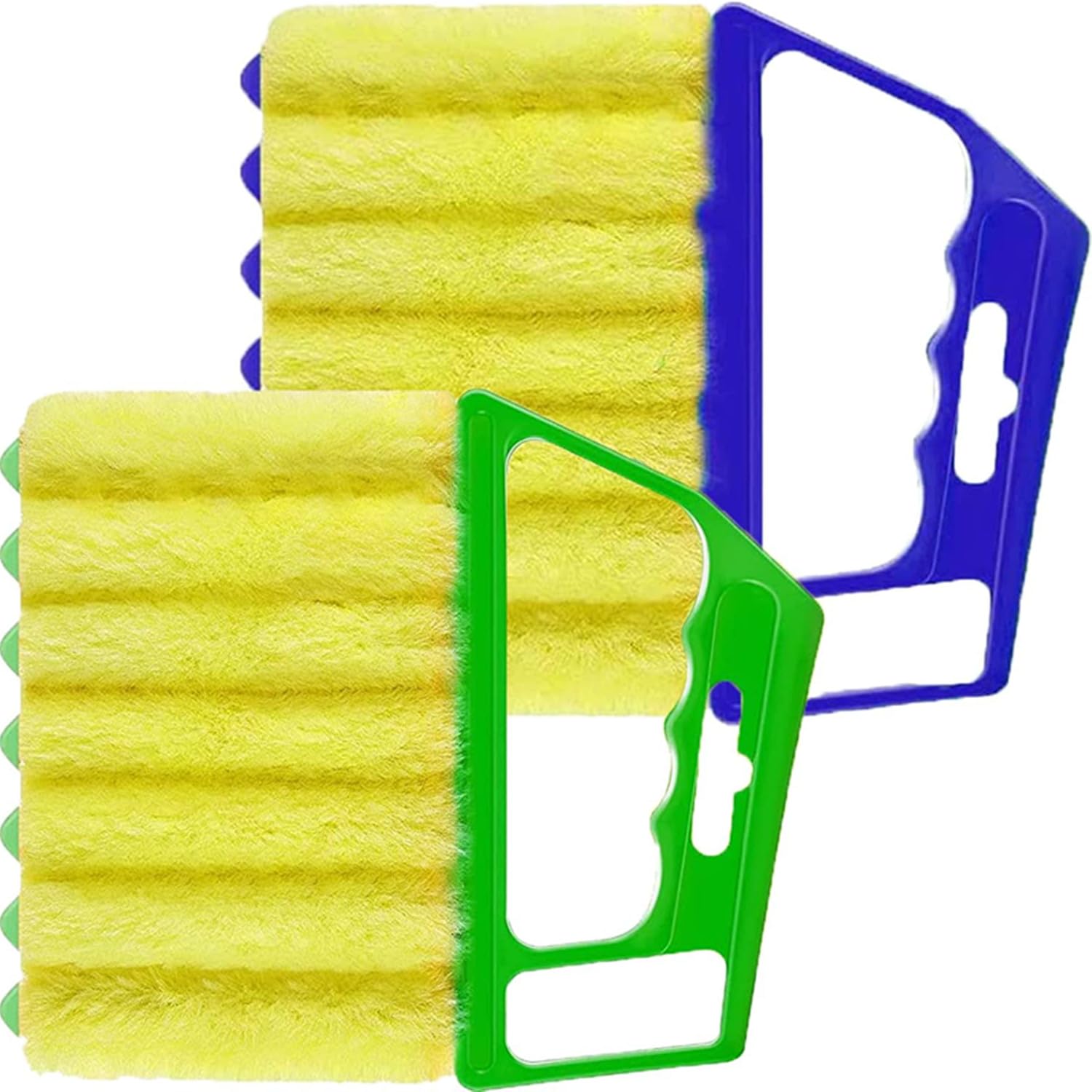 Blind Cleaner Duster Tool, 7 Finger Dusting Cleaner Tool for Window Venetian, Washable Mini Cleaner Brush, Hand Held Cleaner Tool for Air Conditioner Wood Blinds Dust Dirt (Bluish green)