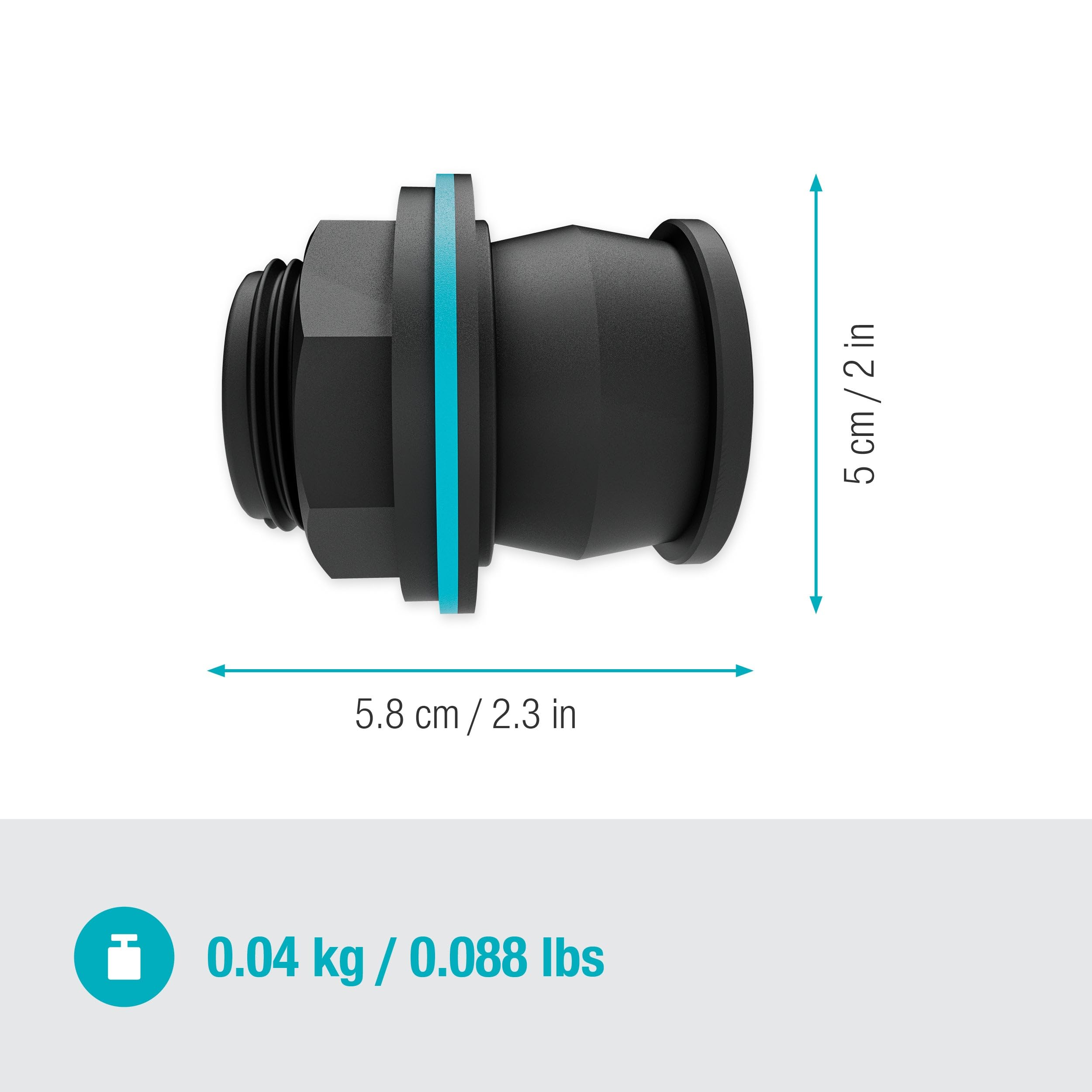 GARDENA Push in Tank Connector, Grey - Image 3
