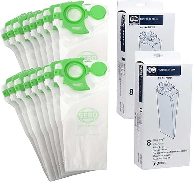 Sebo Felix Dart UltraBag Vacuum Cleaner Upright Dust Bags (Pack of 16)