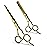 Hair Cutting Scissors Thinning Shears Kit ULG Professional Barber Hairdressing Texturizing Salon Razor Edge Scissor Japanese Stainless Steel 6.5 inch Gold