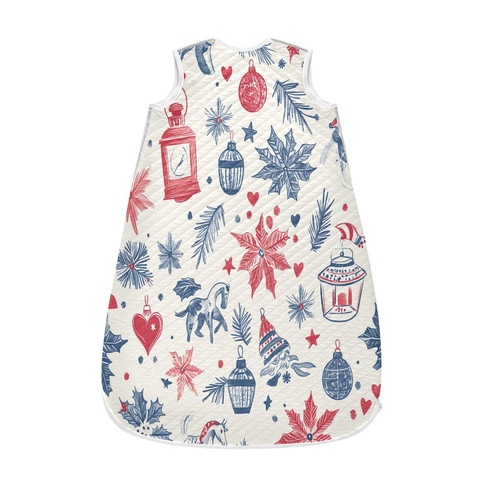 Kigai Christmas Tree Snowflake Baby Sleep Sack Wearable Blanket Sleeping Bag 2-Way Zipper Soft Swaddle Transition Sack