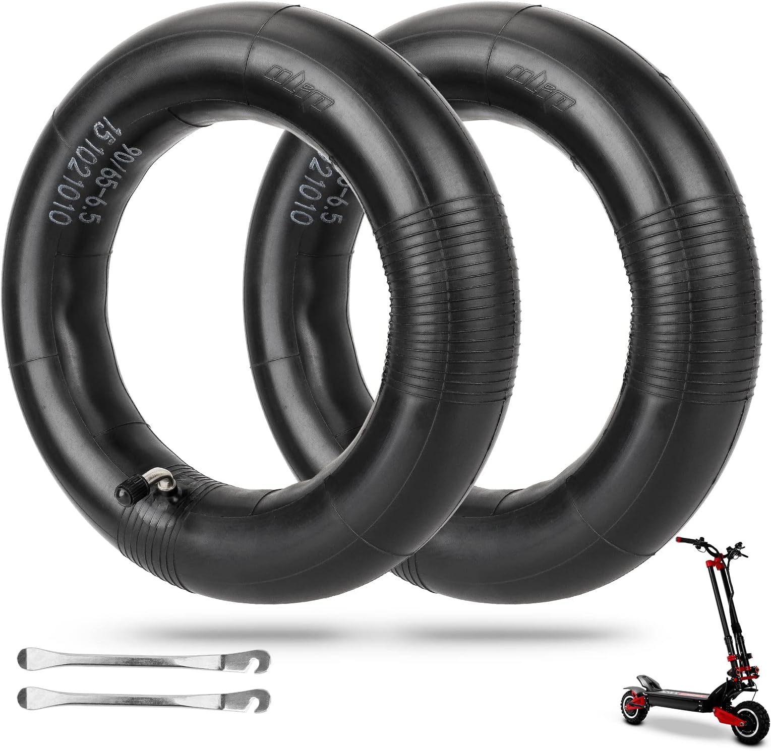 ulip (2 Pack) 90/65-6.5 Replacement Inner Tubes with 90 Degree for Dualtron Thunder Speedual Plus Zero 11X and Other 11 Inch electric scooter 110/90-6.5 110/50-6.5