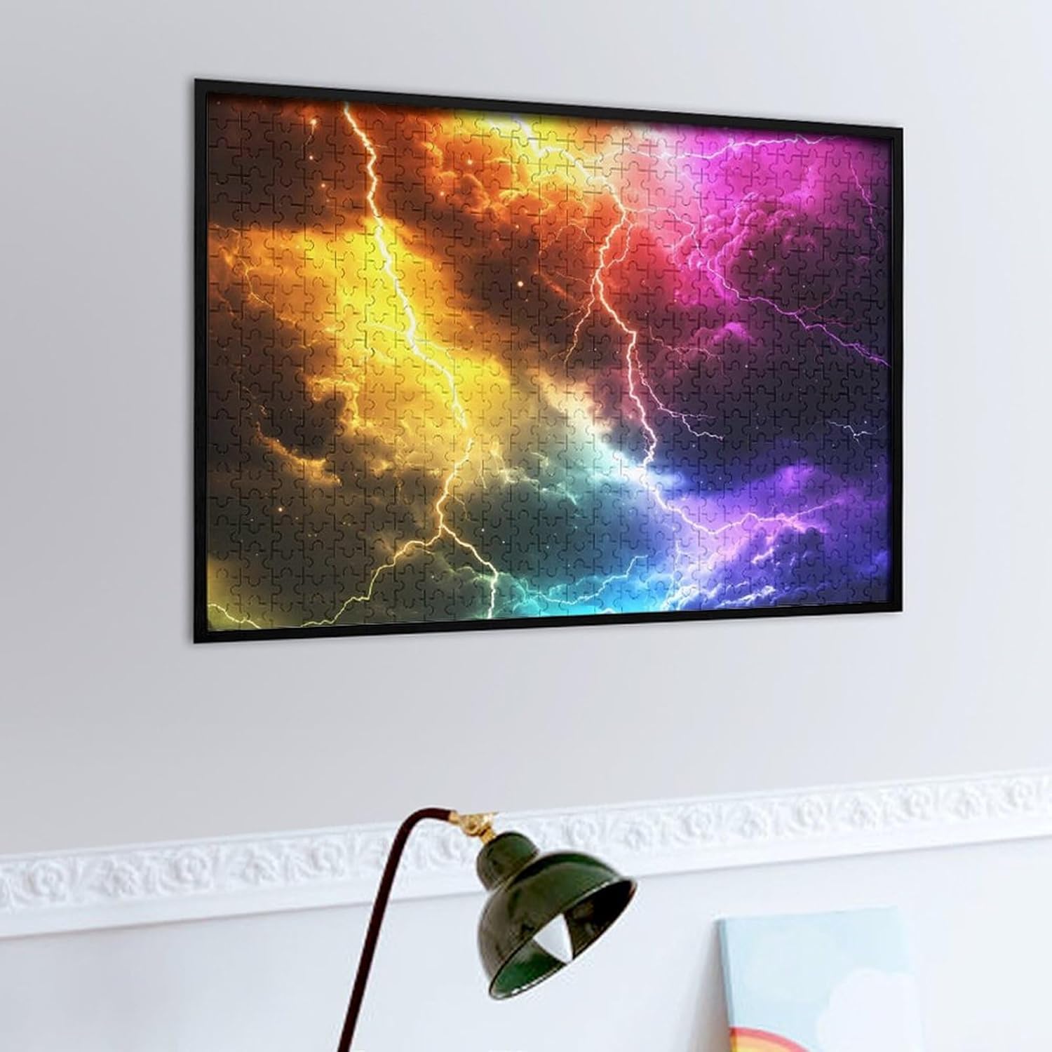 Colorful Thunder Wood Puzzle Challenging Jigsaw Puzzles for Women Men