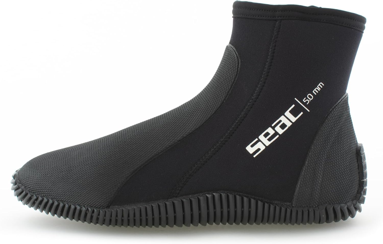 SEAC Unisex Regular The Regular Boot, 5 mm Neoprene Short Diving Boots with Semi-Rigid Sole and Heel and Ankle Protection