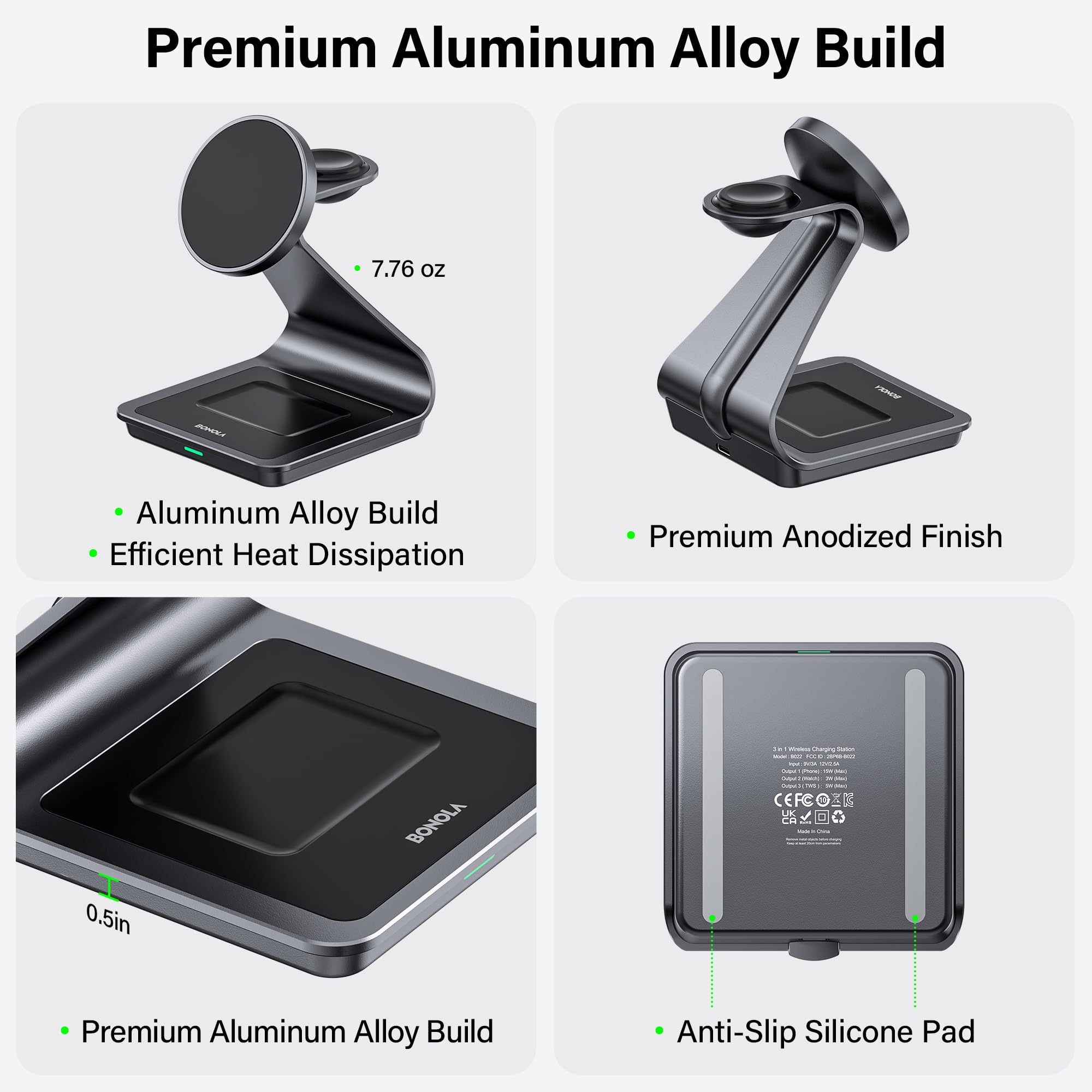 Amazon.co.jp: iPhone、Apple Watch、AirPods用の3イン1ワイヤレス充電