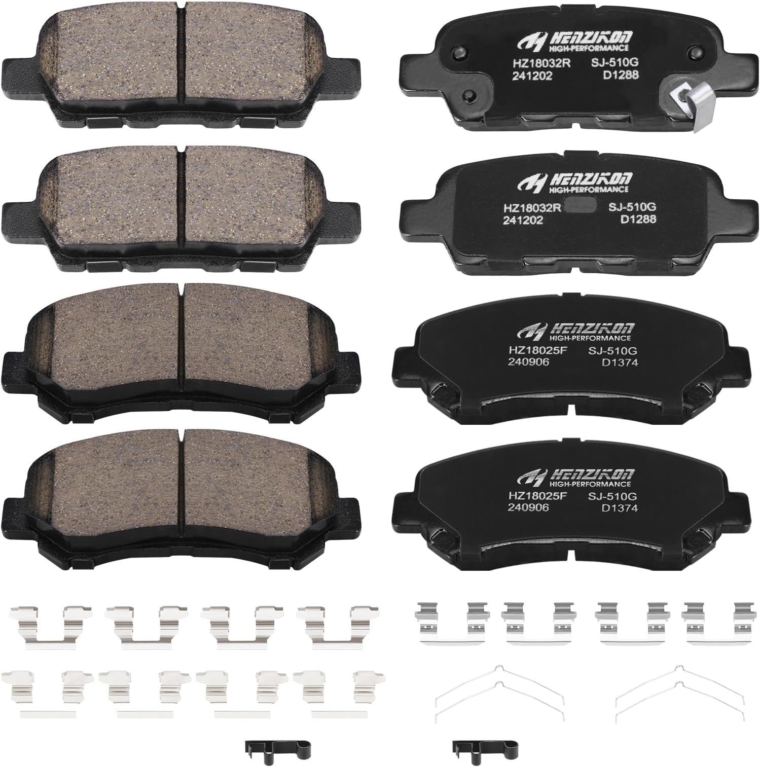 Replacement Front and Rear Brake Pads Set Compatible with Nissan Juke Maxima and Sentra,Ceramic Disc Brake Pads Front and Rear Kit for Car,Smooth Quiet Braking Performance