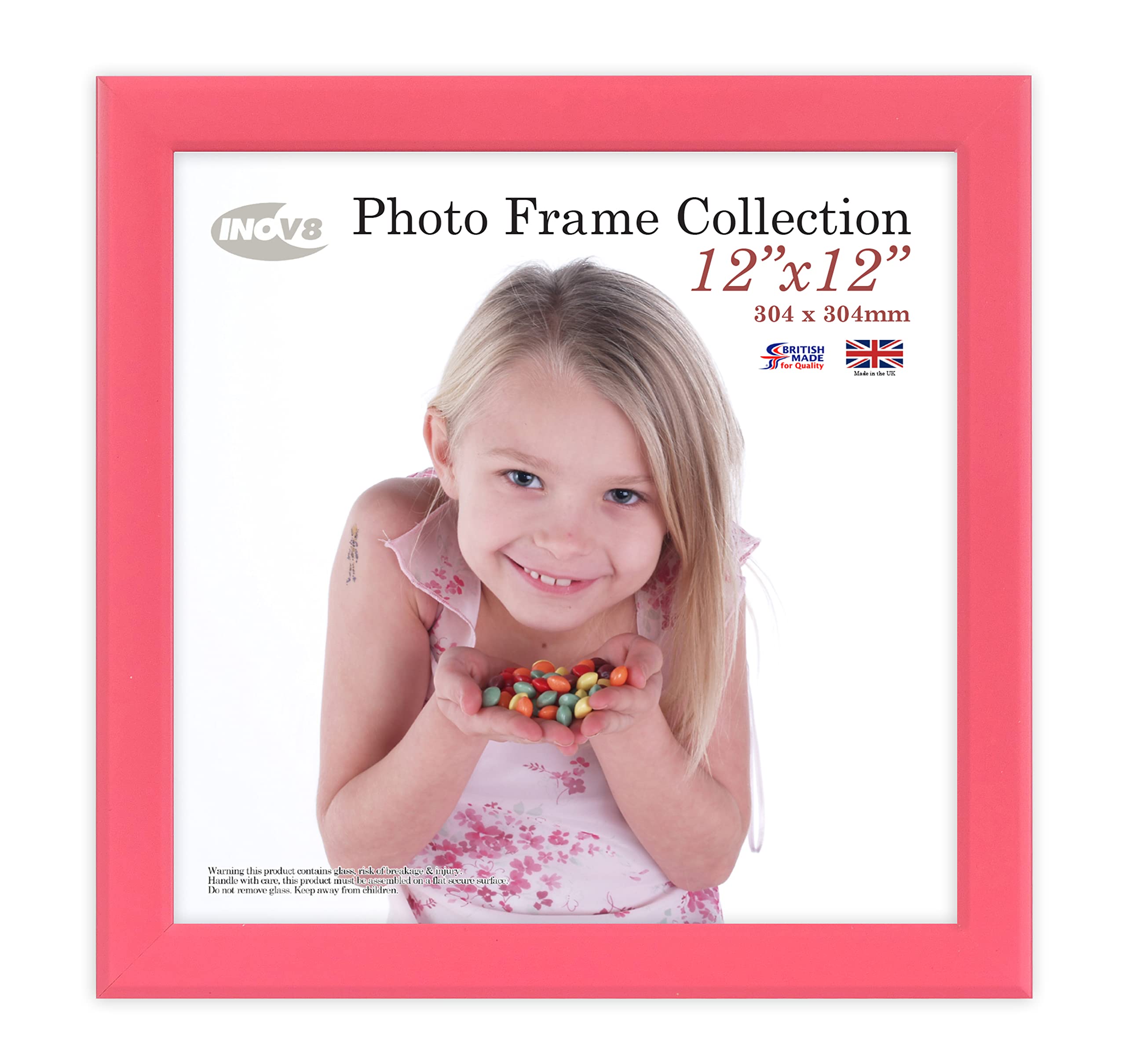 Inov8 Vintage Pink British Made Picture/Photo Frame 12X12" Inch(30X30cm) - Value 19Mm