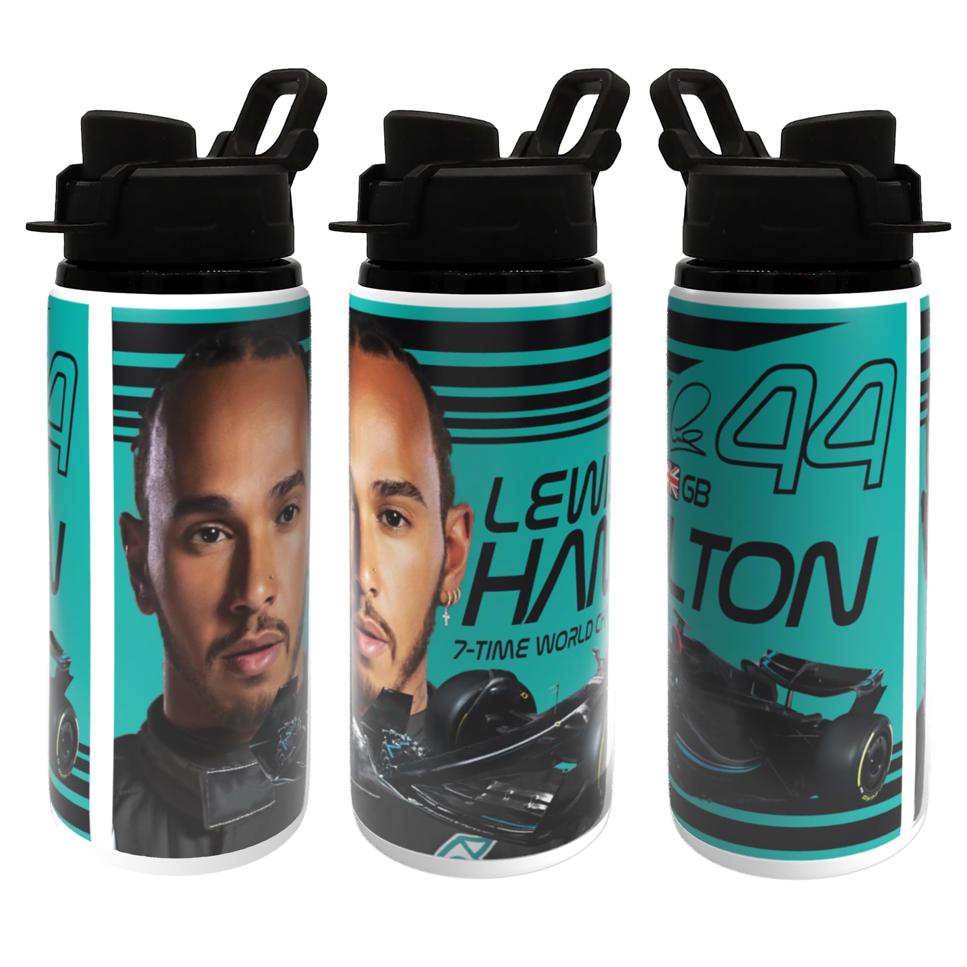Partisan Multi Hamilton Water Bottle 600Ml Wht/Blk Lid