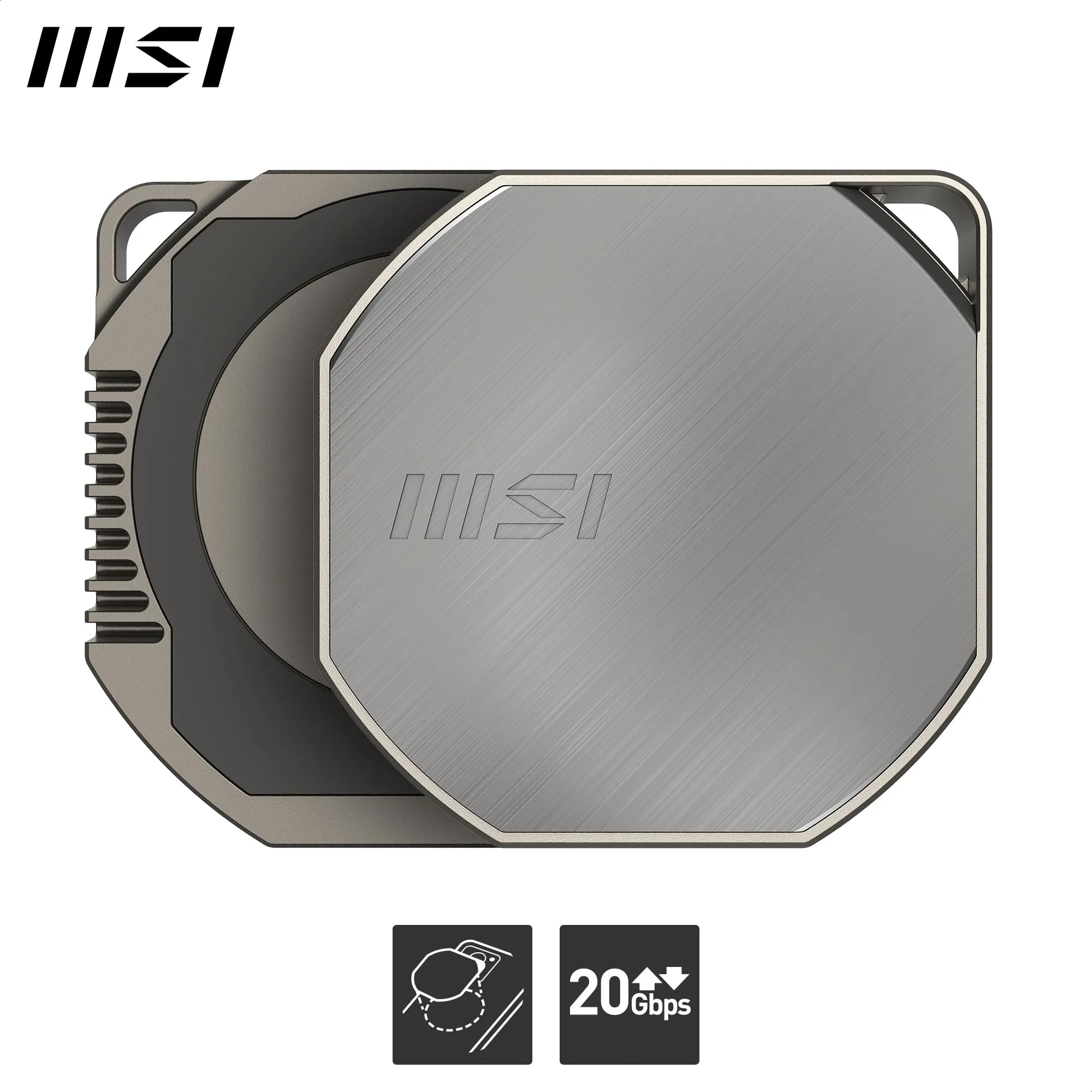MSI DATAMAG 20Gbps 1TB USB Type-C Storage Drive 1600MB/s Read 1500MB/s Write - Dettaglio