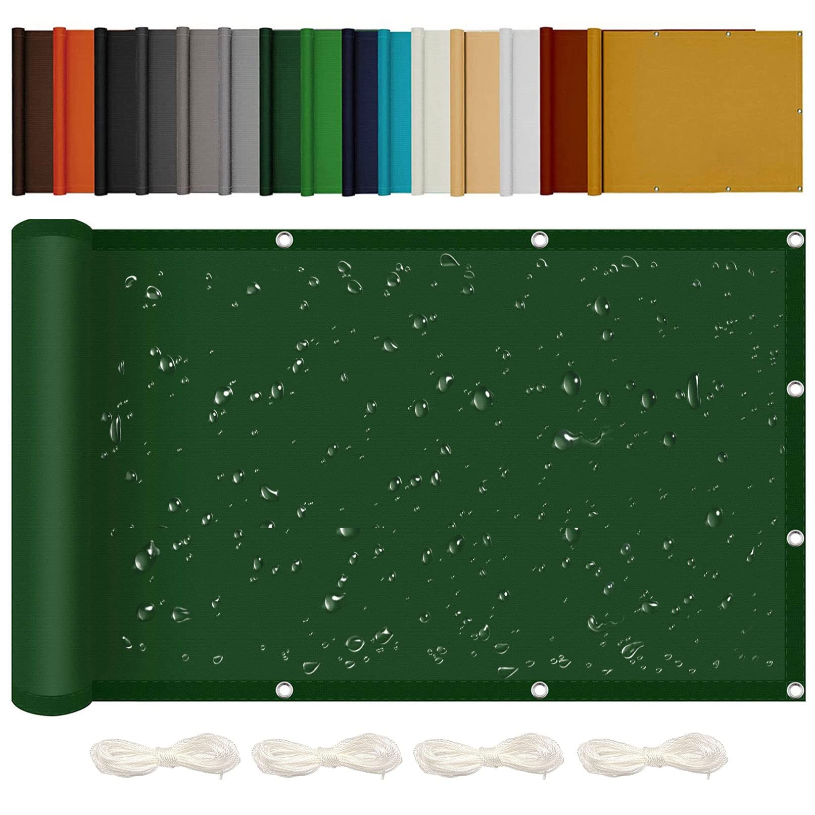 Voile d'ombrage rectangulaire 2x2.5m vert foncé anti-UV pour pergola et serre