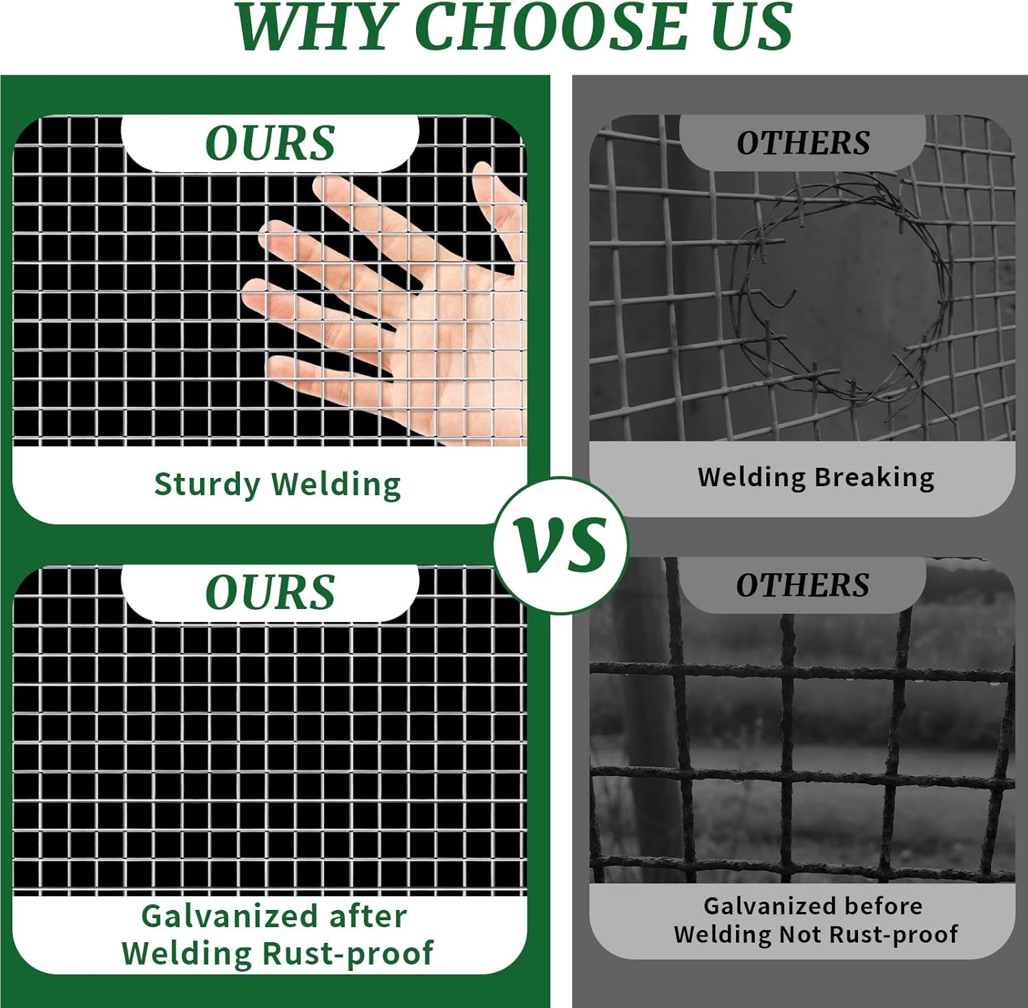 16in x 100ft 19 Gauge Hardware Cloth 1/2 Inch Mesh Roll - Galvanized Chicken Wire Fencing for Garden Fence, Poultry Netting, Gopher Barrier, Animal Cage Screen, Chicken Wire Craft Projects