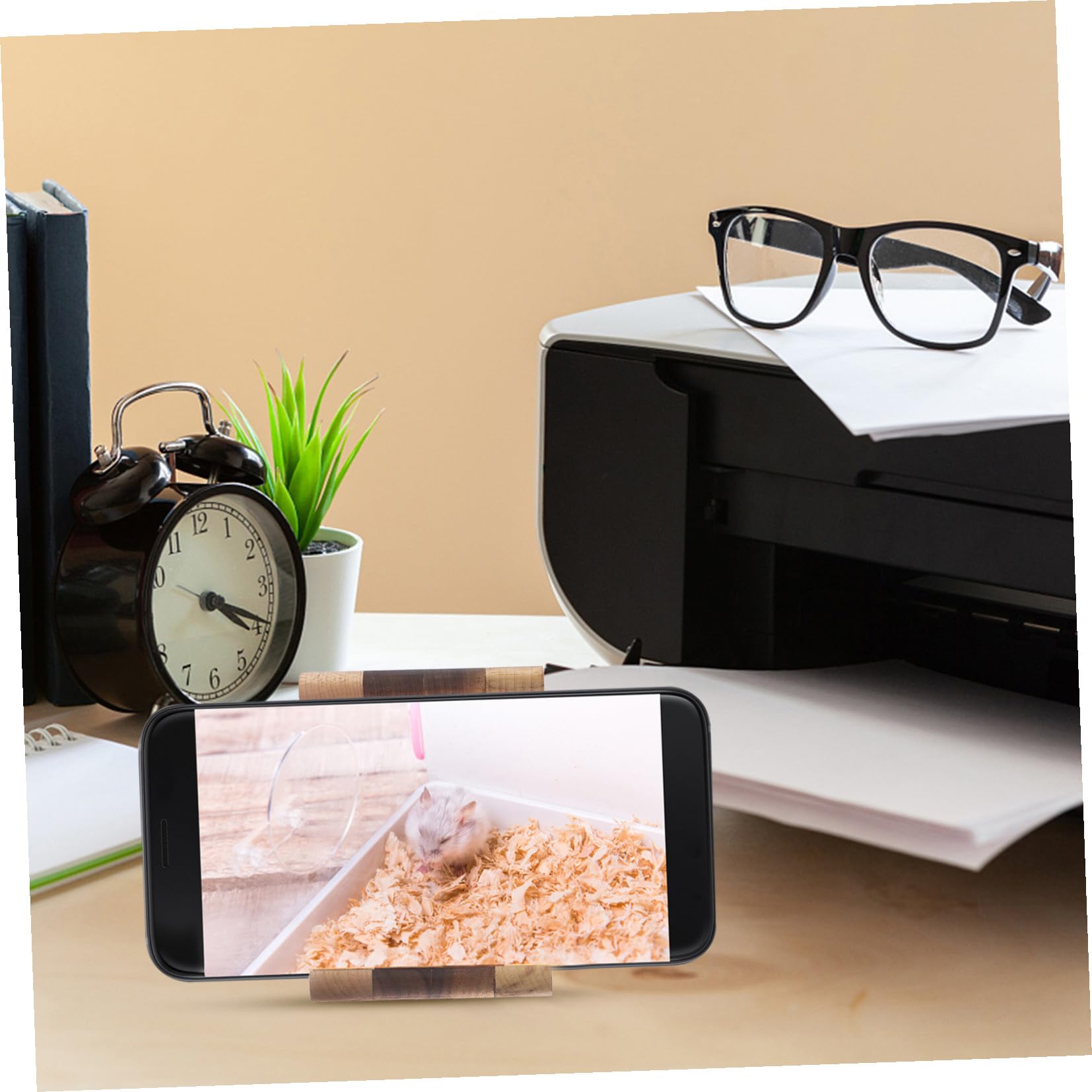 Holz Tablet und Handyständer mit Robuster Unterstützung und Modernem Design Kompatibel für Büro und Wohnzimmer