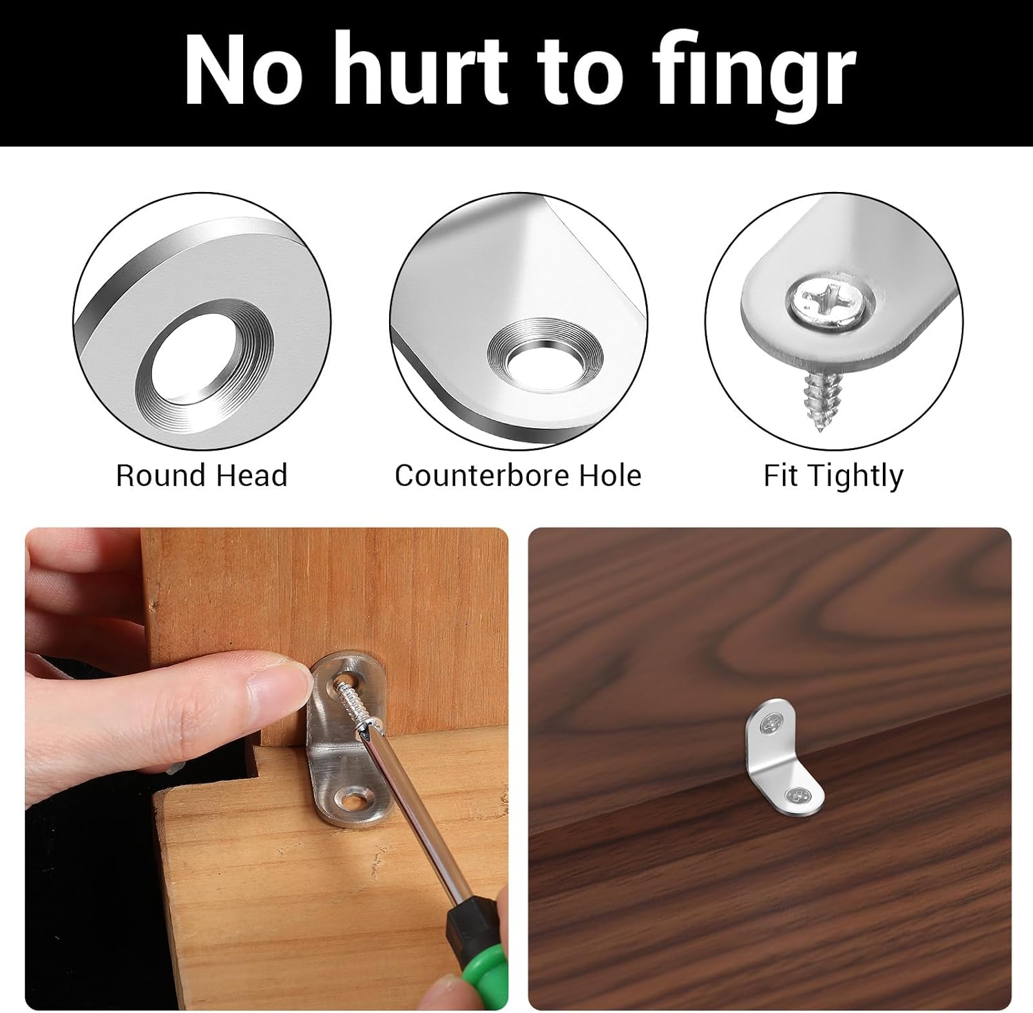 20 Pcs Stainless Steel L Brackets for Shelves, 2.5*2.5*1.6 cm Small Angle Brackets, 90 Degree Corner Brace with 40 Pcs Screws, L Shape Bracket for Shelves Furniture Cabinet Desk