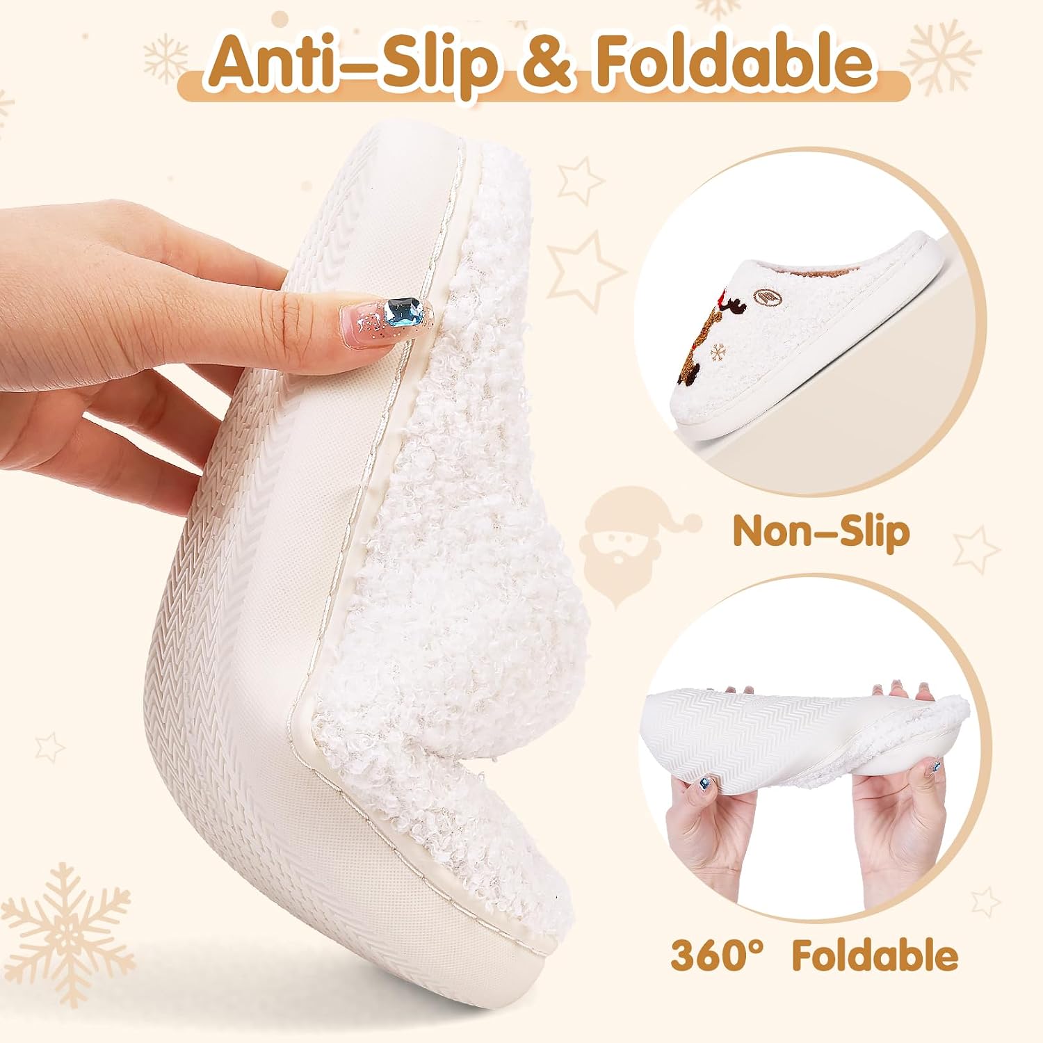 Halloween Slippers for Women Men House Fuzzy Slippers Winter Warm