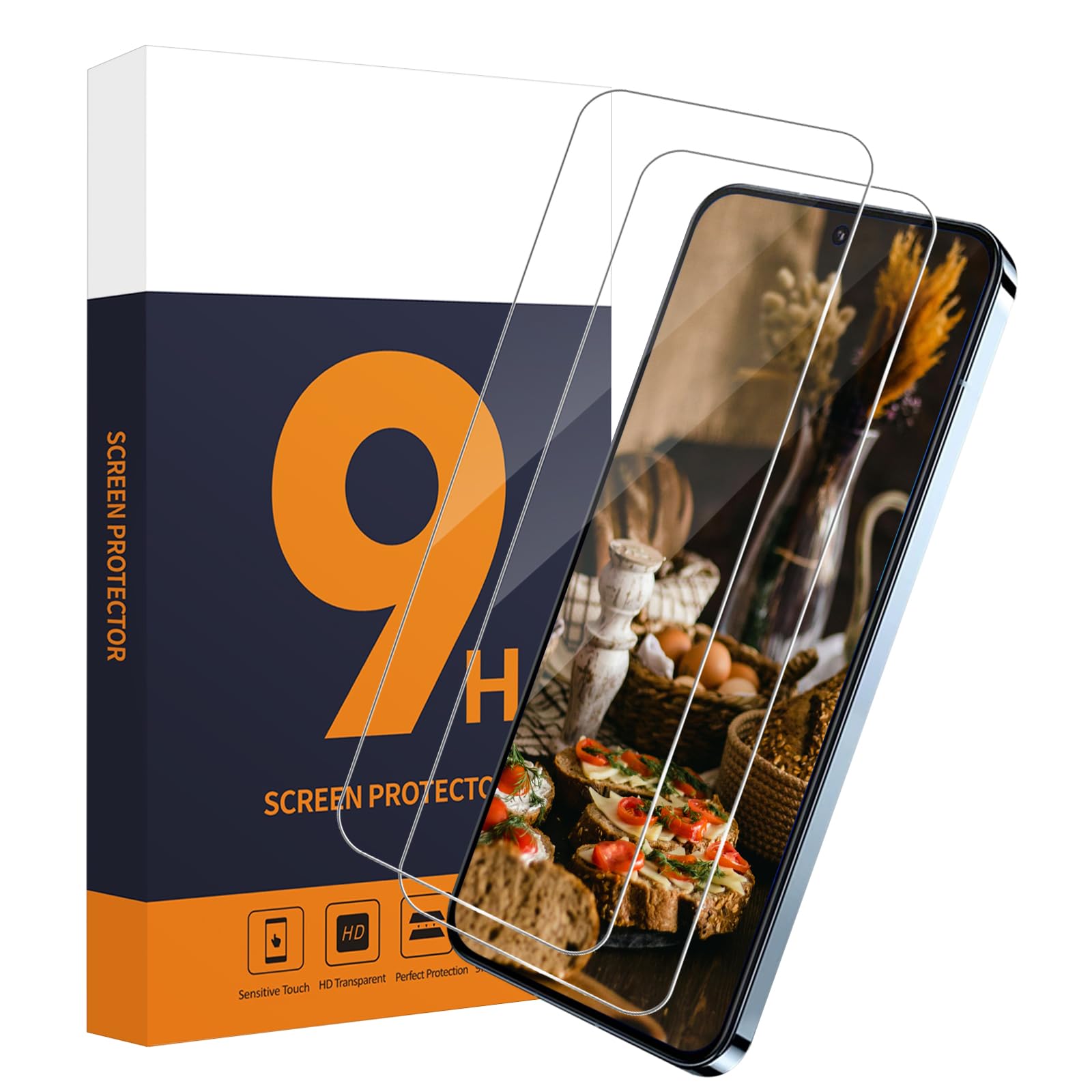 Carantee Schutzfolie für Panzerglas für Xiaomi 13 5G, 2 Stück Keine Blasen Schutzglas, 9H Härte, Sensitive Touch, 2,5D-Abdeckung, Anti-Öl, Hoch Definition Xiaomi 13 Displayschutzfolie