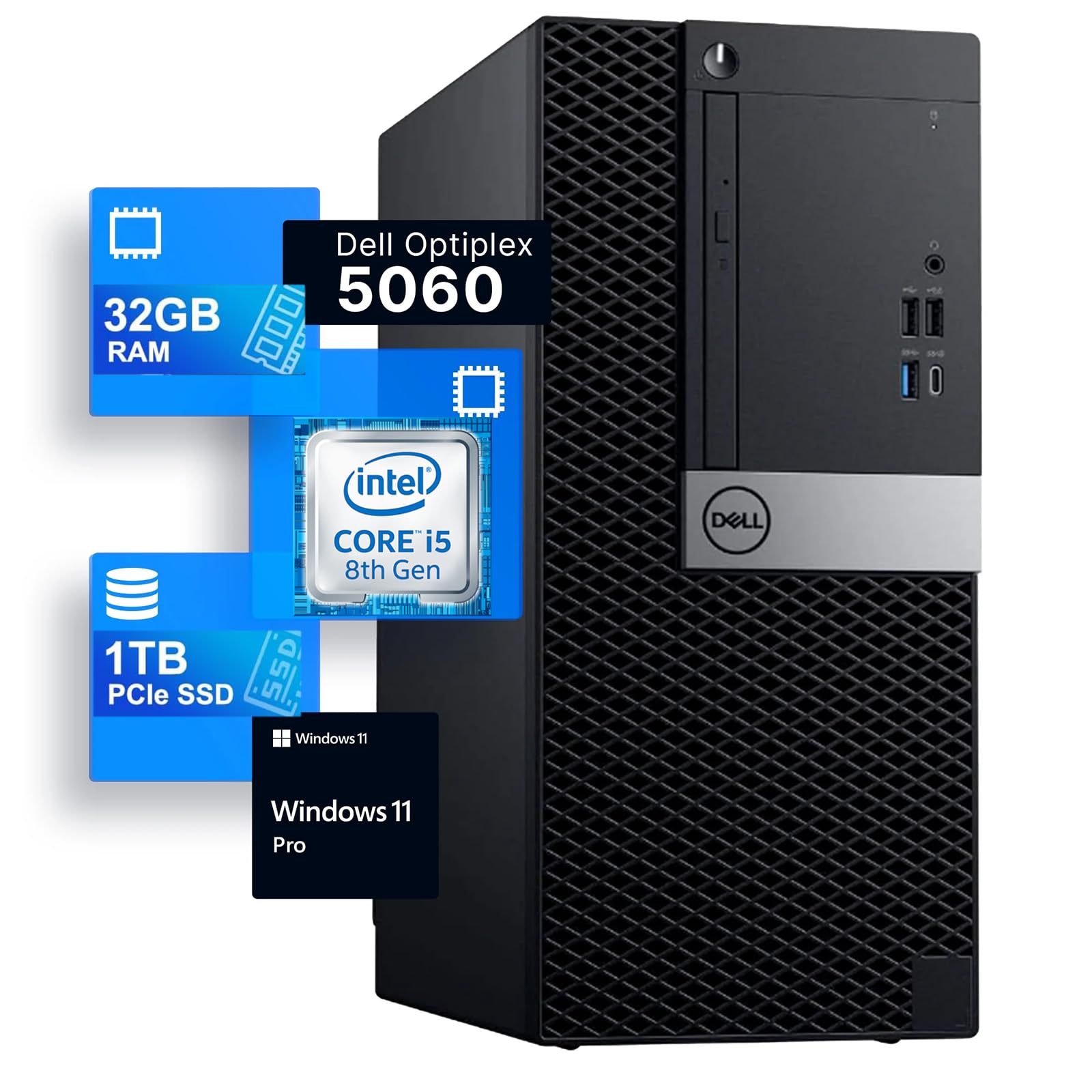 Amazon.com: Dell OptiPlex 5060 Tower Desktop Business Computer