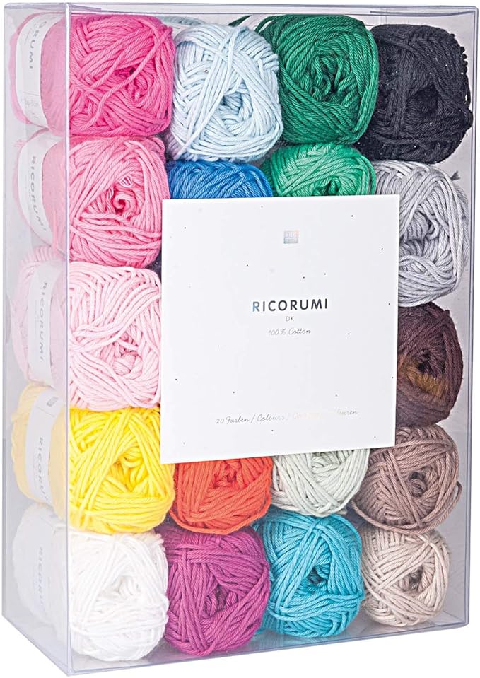 Rico Design Häkel-& Strickgarn, Baumwolle, Bunt, Breit, 1150 Meter, 20 Farben: Achtung: die Artikel werden jeweils in unterschiedlicher, farblicher Sortierung ausgeliefert