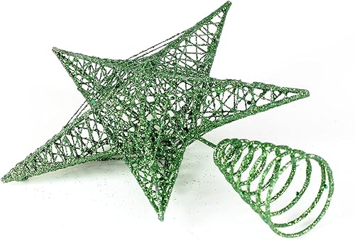 Miniatura 60 de BinaryABC Estrella para árbol de Navidad, adornos brillantes para decoración del árbol de Navidad, 7.9 in (plateado)