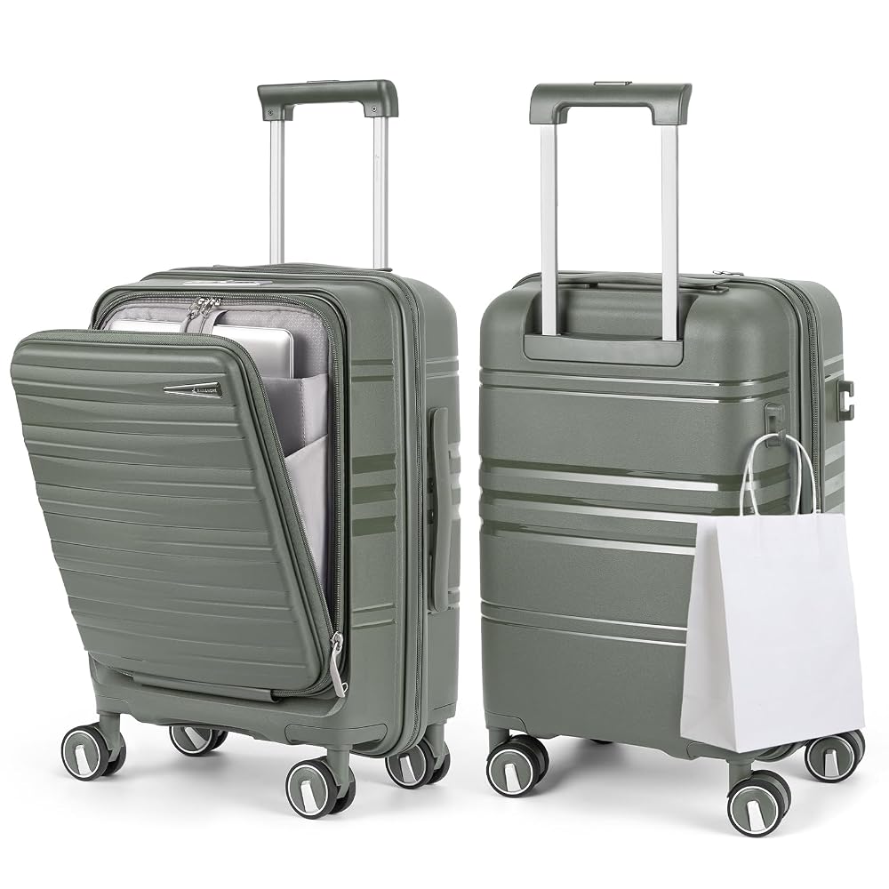 RAINSMORE Expandable Carry on Luggage 20 Inch, Airline Approved Carry on