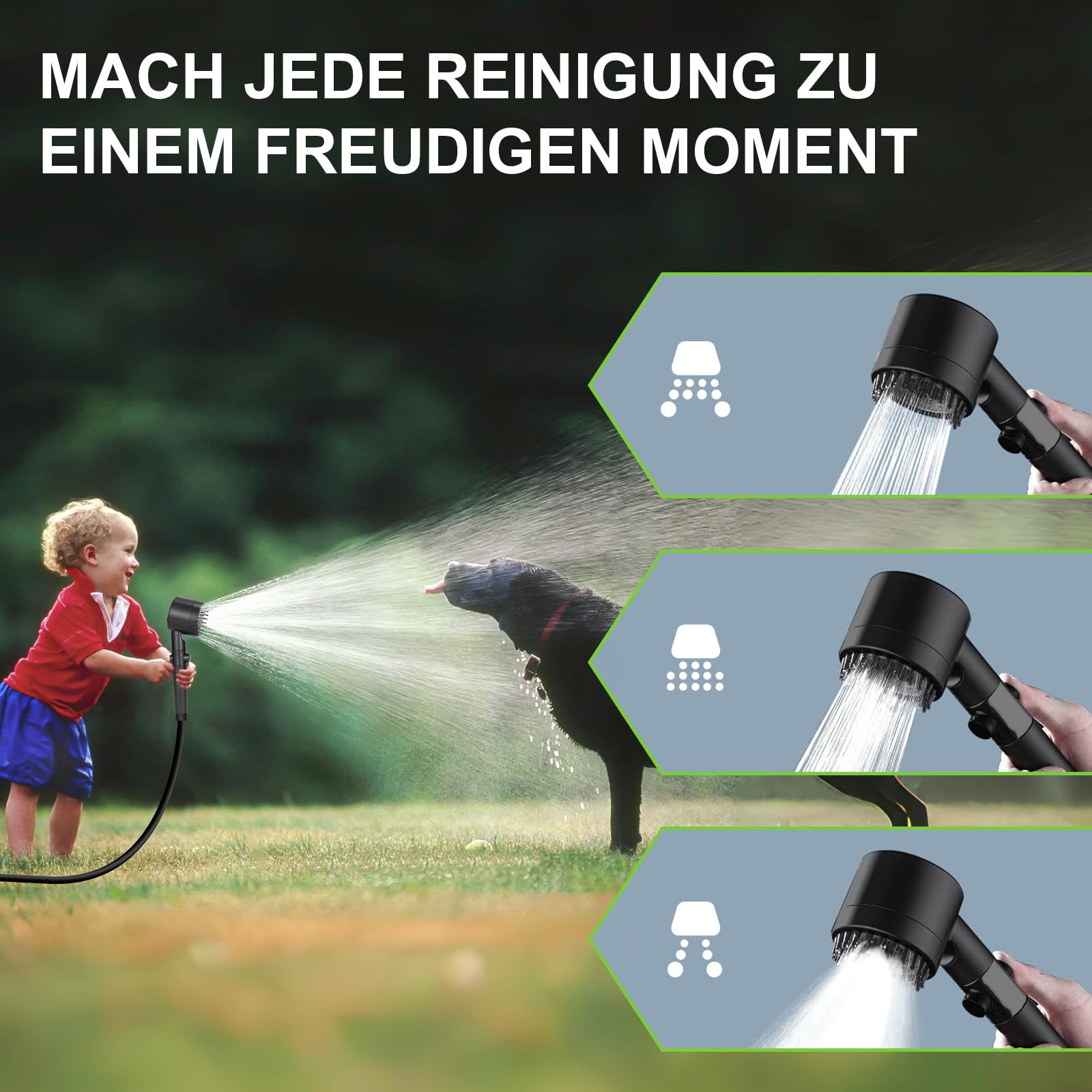 20L Camping dusche mit pumpe, 2000mAh Solardusche mit Camping Tasche Und Düse, für Camping Strand Wandern Reise