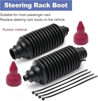 2PCS Universal Rack & Pinion Steering Boot Kit - Compatible with Most Car Models & Years